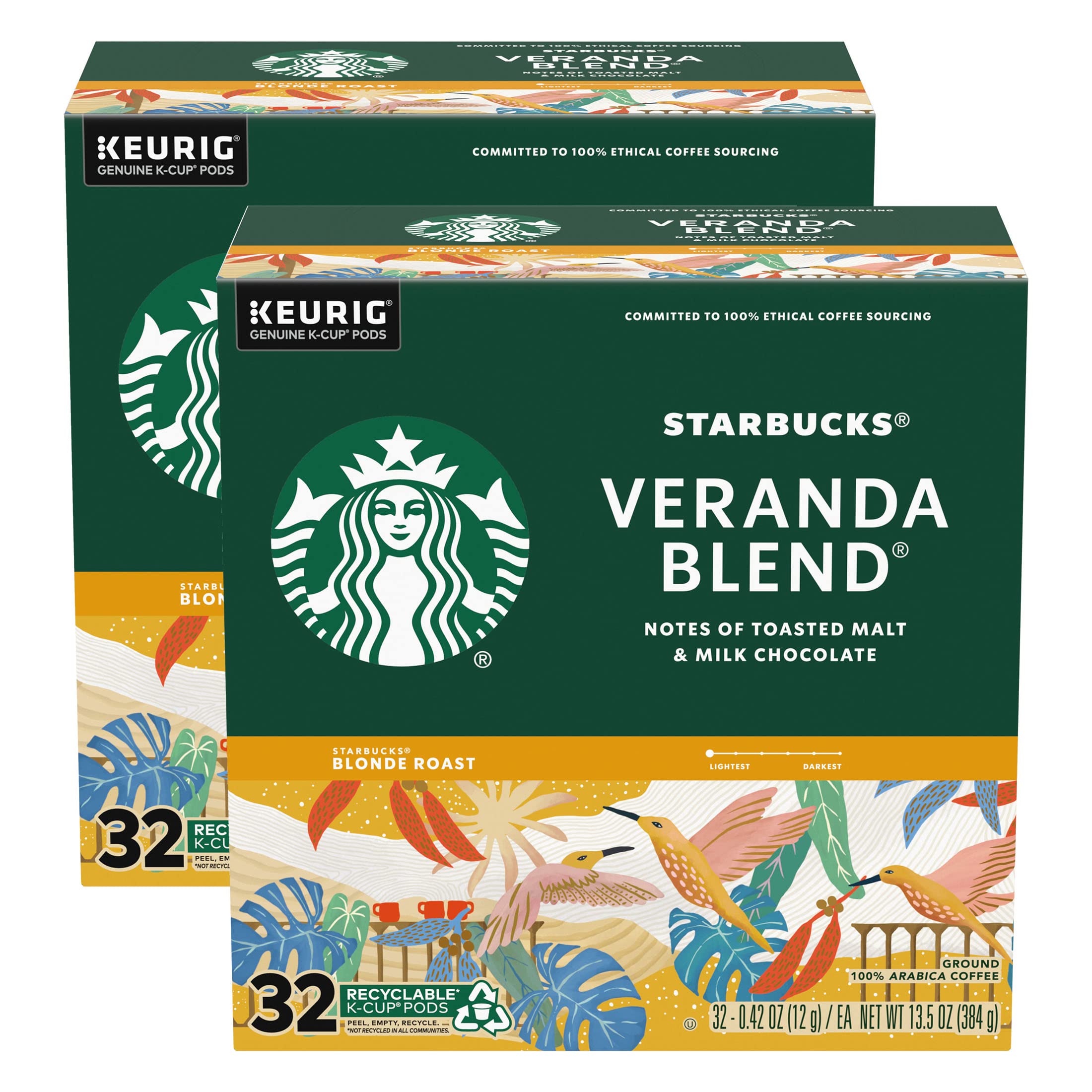 Starbucks Coffee K-Cup Pods,  Flavored Selection Coffee, Naturally Flavored, 100% Arabica, 6 Boxes (60 Pods Total)
