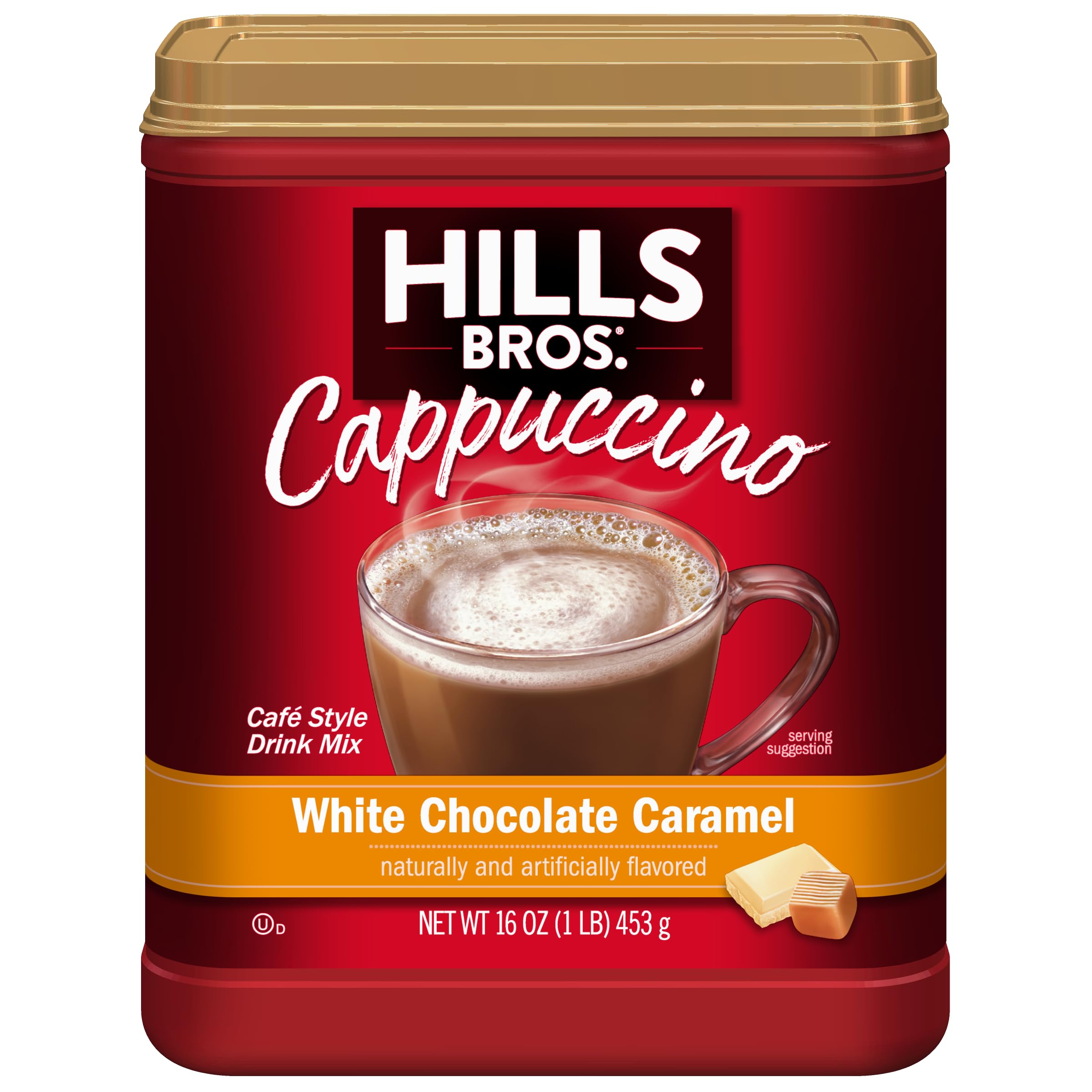 Hills Bros. Cappuccino Mix – Rich, Frothy Coffeehouse-Tasting Instant Drink Mix – Quick and Easy Preparation – Perfect for Hot & Iced Drinks & Creaming Coffee – Rich Variety Pack, 2 Packs of 16oz & 1 Pack of 14oz