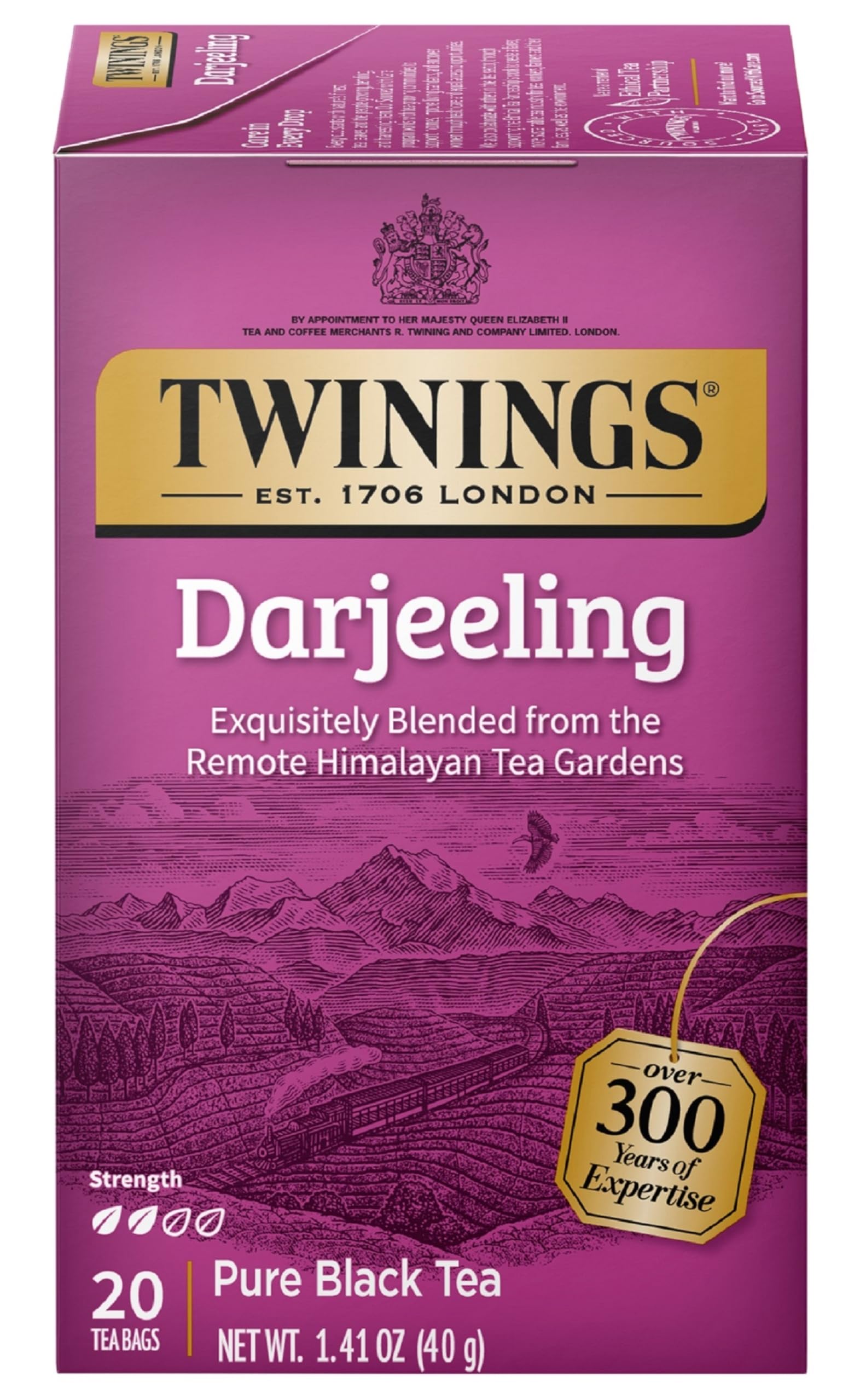 Twinings English Breakfast Black Tea Individually Wrapped Bags, 100 Count (Pack of 1), Smooth, Flavourful, and Robust, Caffeinated, Enjoy Hot or Iced, 100 Teabags
