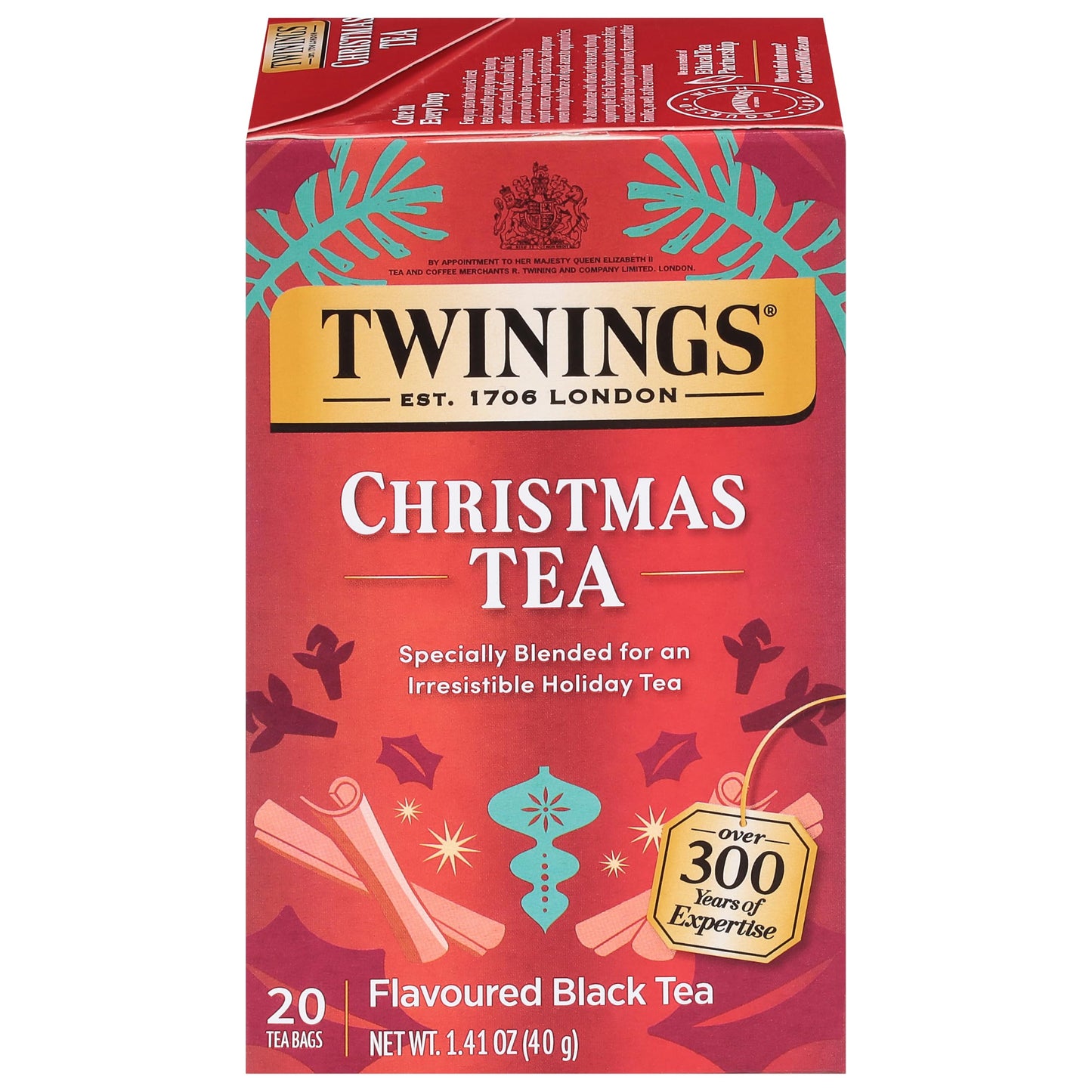 Twinings English Breakfast Black Tea Individually Wrapped Bags, 100 Count (Pack of 1), Smooth, Flavourful, and Robust, Caffeinated, Enjoy Hot or Iced, 100 Teabags