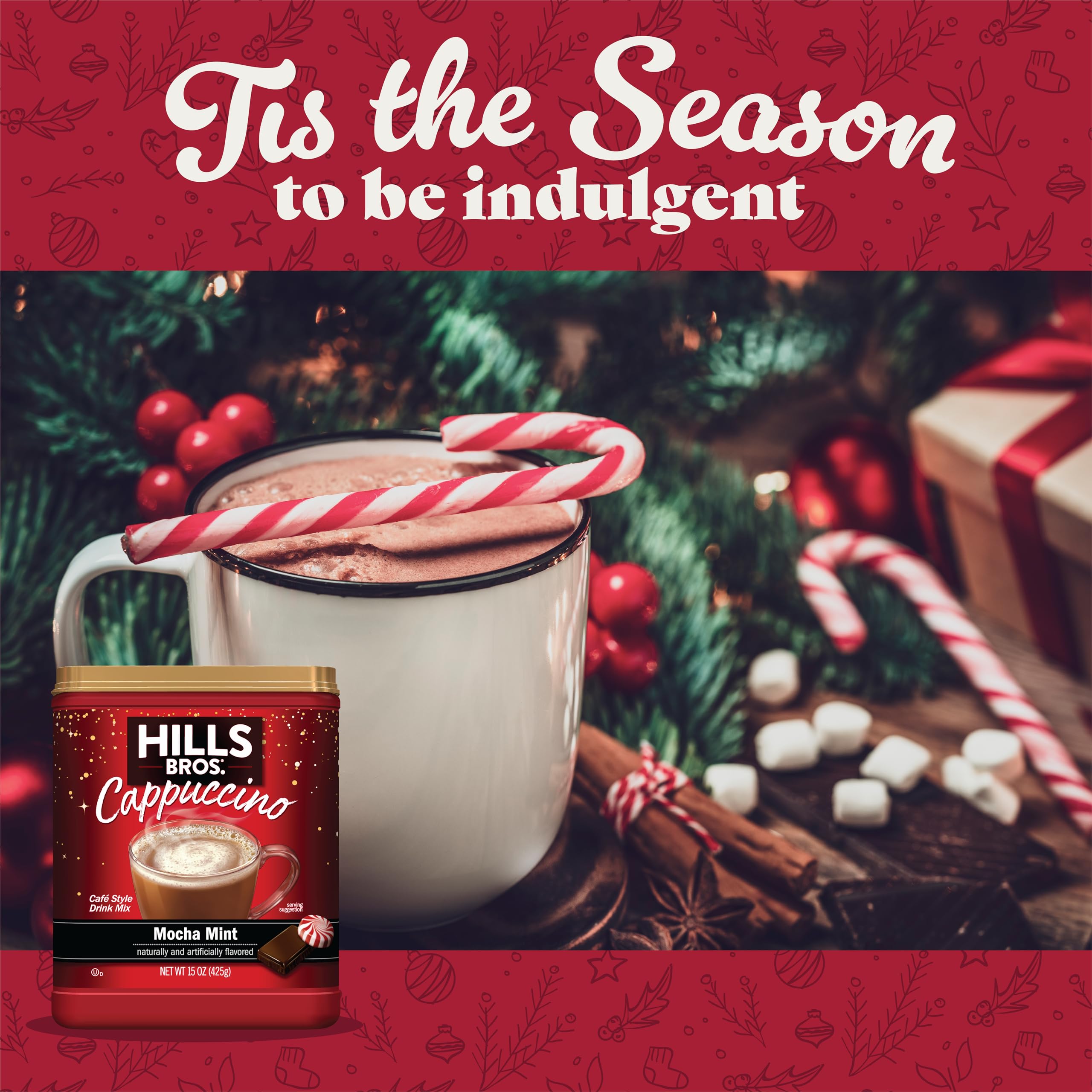 Hills Bros. Cappuccino Mix – Rich, Frothy Coffeehouse-Tasting Instant Drink Mix – Quick and Easy Preparation – Perfect for Hot & Iced Drinks & Creaming Coffee – Rich Variety Pack, 2 Packs of 16oz & 1 Pack of 14oz