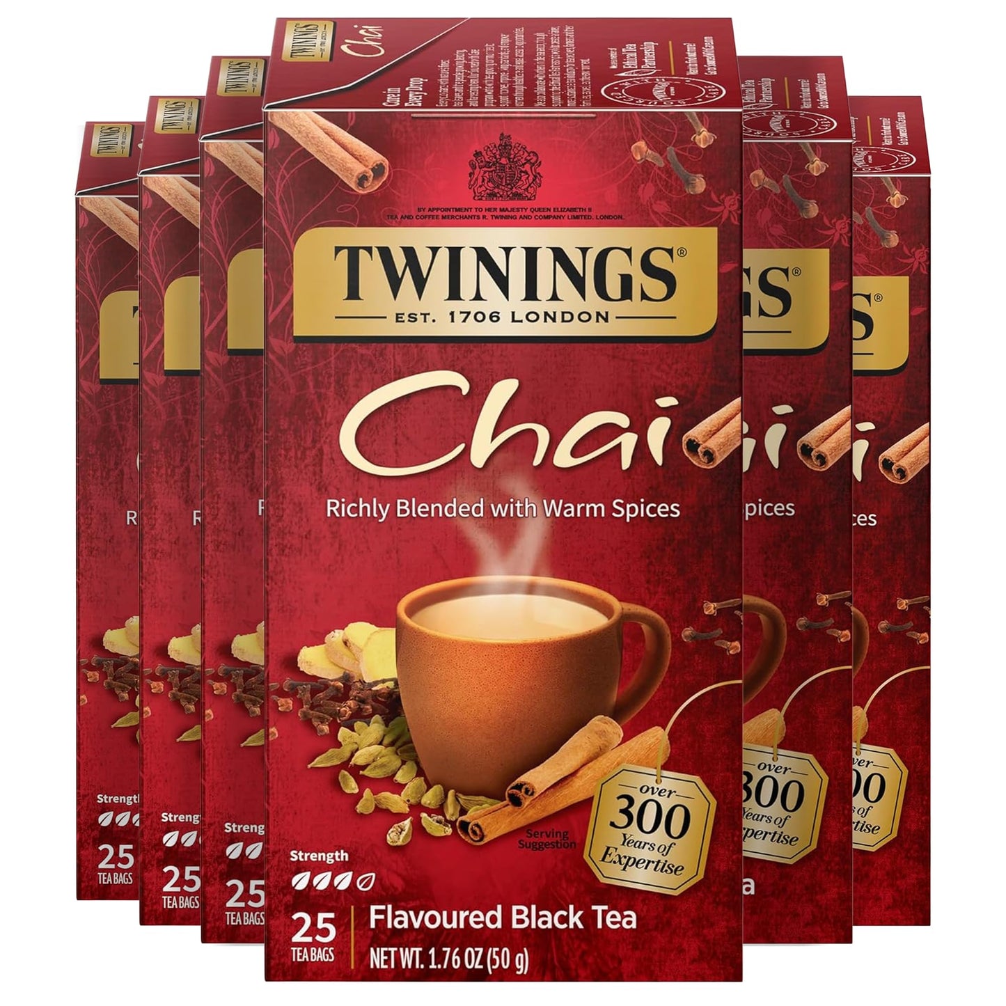 Twinings English Breakfast Black Tea Individually Wrapped Bags, 100 Count (Pack of 1), Smooth, Flavourful, and Robust, Caffeinated, Enjoy Hot or Iced, 100 Teabags