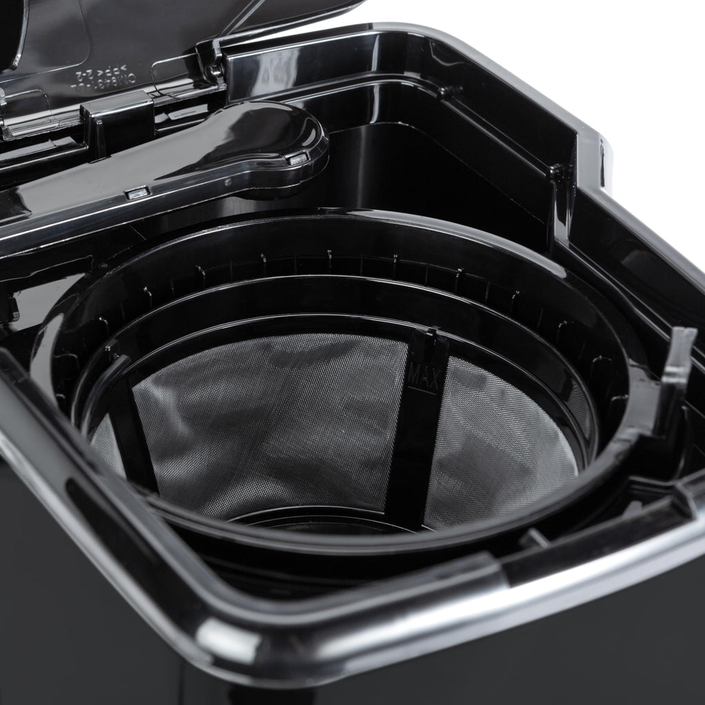 Amazon Basics 5 Cup Drip Coffee Maker, Coffee Machine with Glass Coffee Pot (0.8 Qt), Auto Shut-off, Auto Pause, Removable Filter Basket, Matte Black