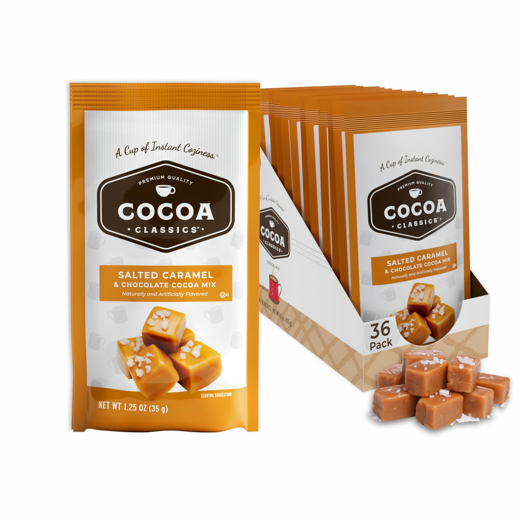 Cocoa Classics Arctic White Cocoa Mix, Hot Chocolate, Made with Nonfat Milk, Just Add Hot Water, Make Hot or Iced Cocoa, Gluten Free, 1.25oz Packets (Pack of 36)