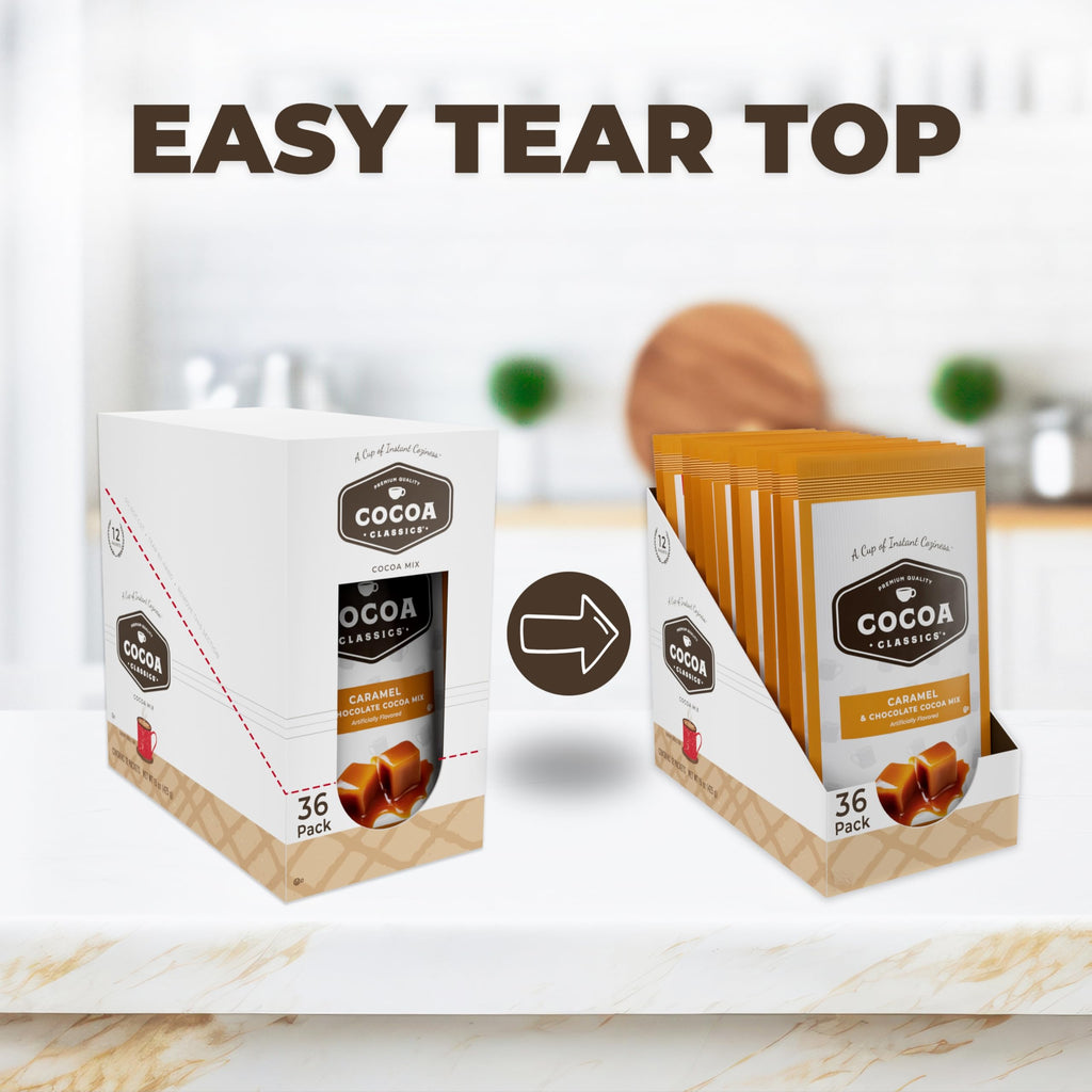 Cocoa Classics Arctic White Cocoa Mix, Hot Chocolate, Made with Nonfat Milk, Just Add Hot Water, Make Hot or Iced Cocoa, Gluten Free, 1.25oz Packets (Pack of 36)