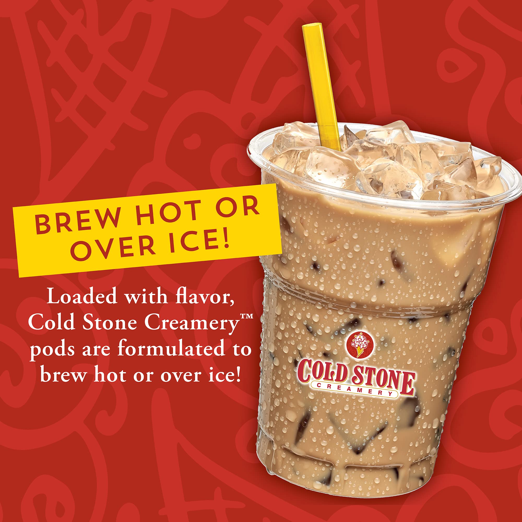 Cold Stone Creamery Beverages Coffee Pods Compatible with K Cup Brewers Including 2.0 - Ice Cream Flavored Assorted Variety Pack, 40 Count