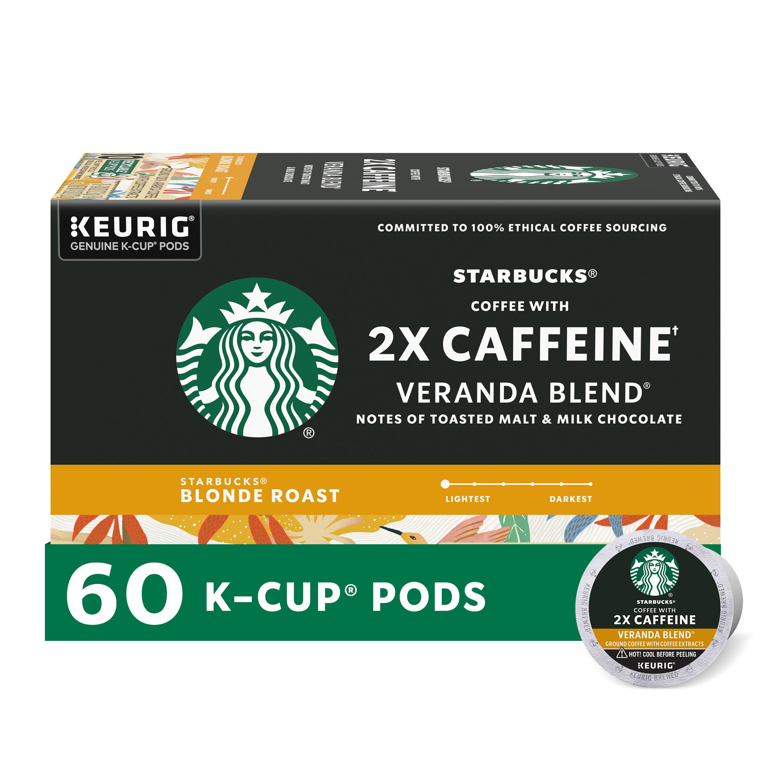 Starbucks Coffee K-Cup Pods,  Flavored Selection Coffee, Naturally Flavored, 100% Arabica, 6 Boxes (60 Pods Total)