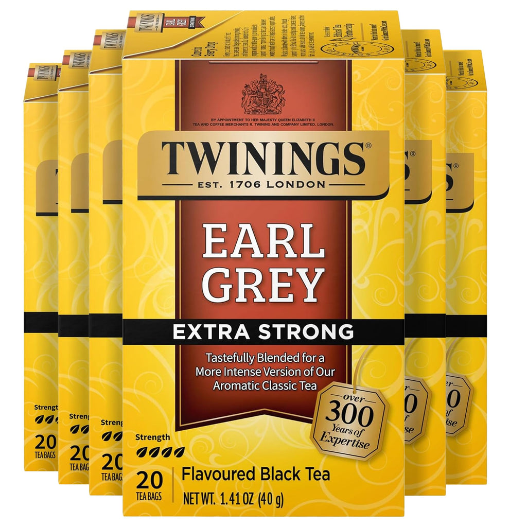 Twinings English Breakfast Black Tea Individually Wrapped Bags, 100 Count (Pack of 1), Smooth, Flavourful, and Robust, Caffeinated, Enjoy Hot or Iced, 100 Teabags