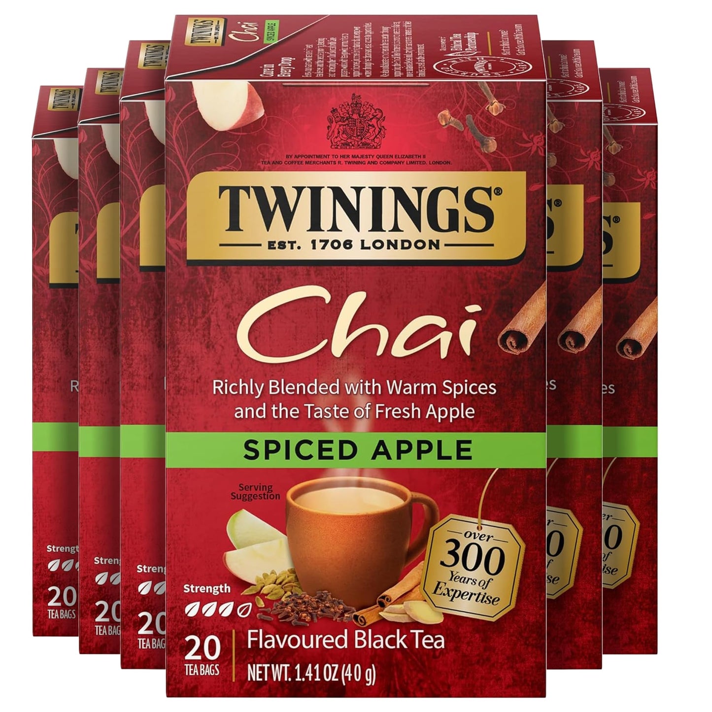 Twinings English Breakfast Black Tea Individually Wrapped Bags, 100 Count (Pack of 1), Smooth, Flavourful, and Robust, Caffeinated, Enjoy Hot or Iced, 100 Teabags