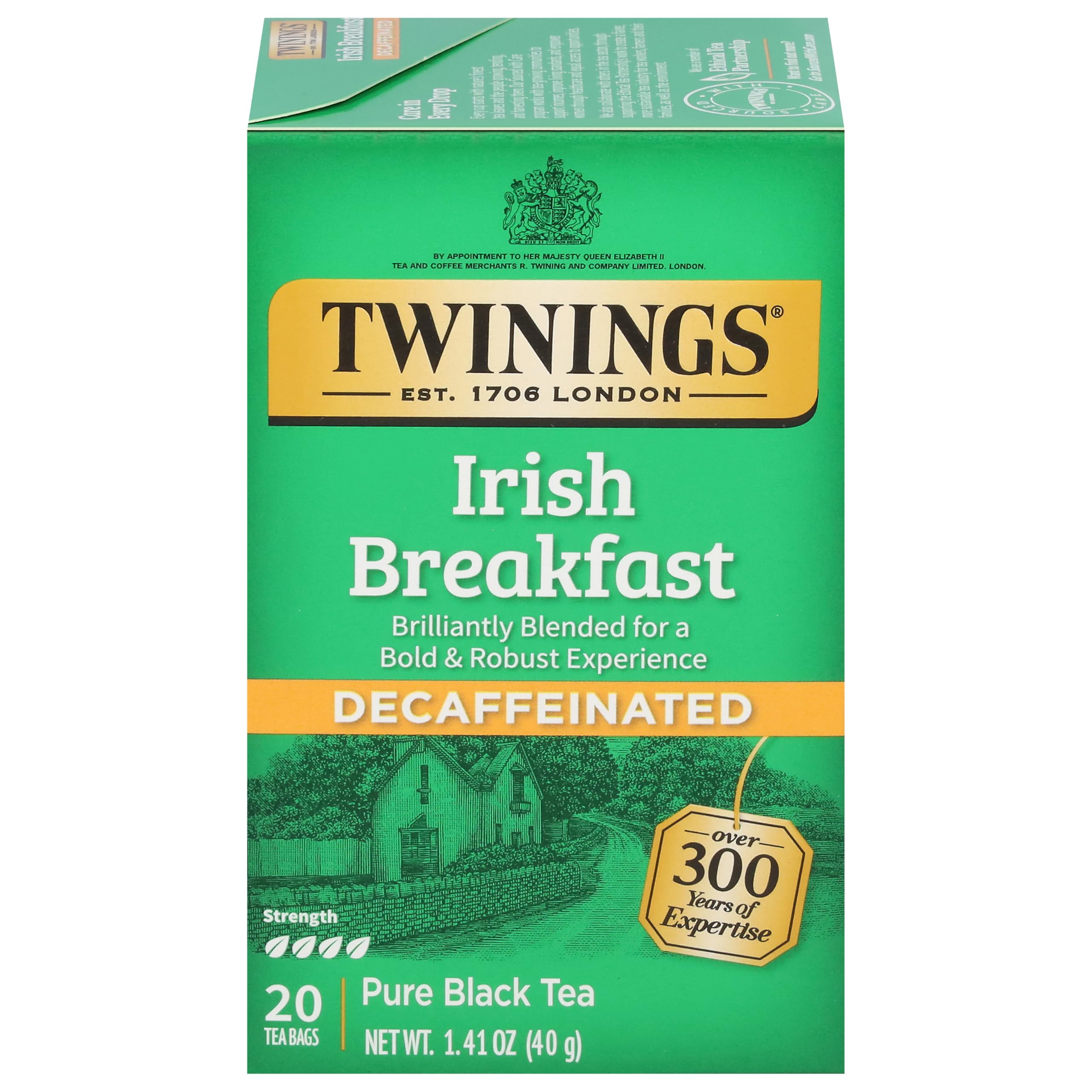 Twinings English Breakfast Black Tea Individually Wrapped Bags, 100 Count (Pack of 1), Smooth, Flavourful, and Robust, Caffeinated, Enjoy Hot or Iced, 100 Teabags
