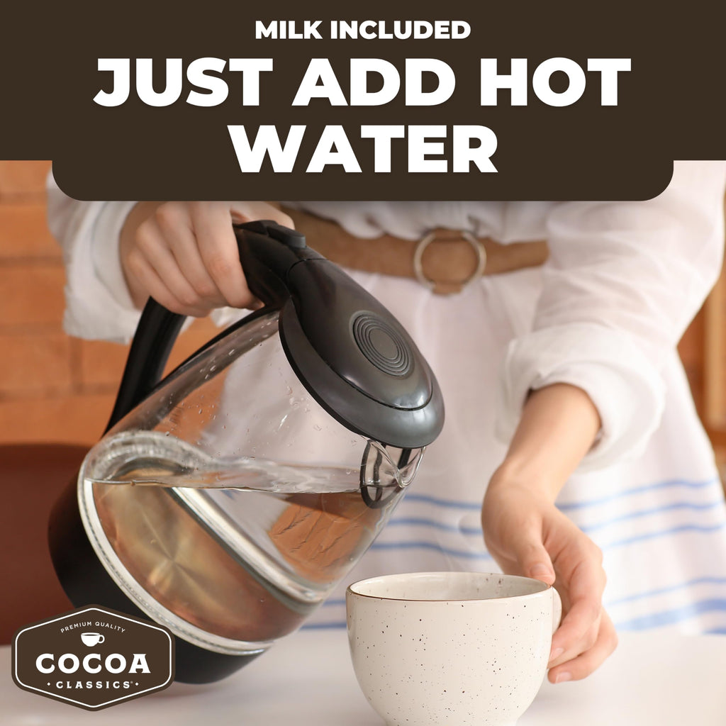 Cocoa Classics Arctic White Cocoa Mix, Hot Chocolate, Made with Nonfat Milk, Just Add Hot Water, Make Hot or Iced Cocoa, Gluten Free, 1.25oz Packets (Pack of 36)