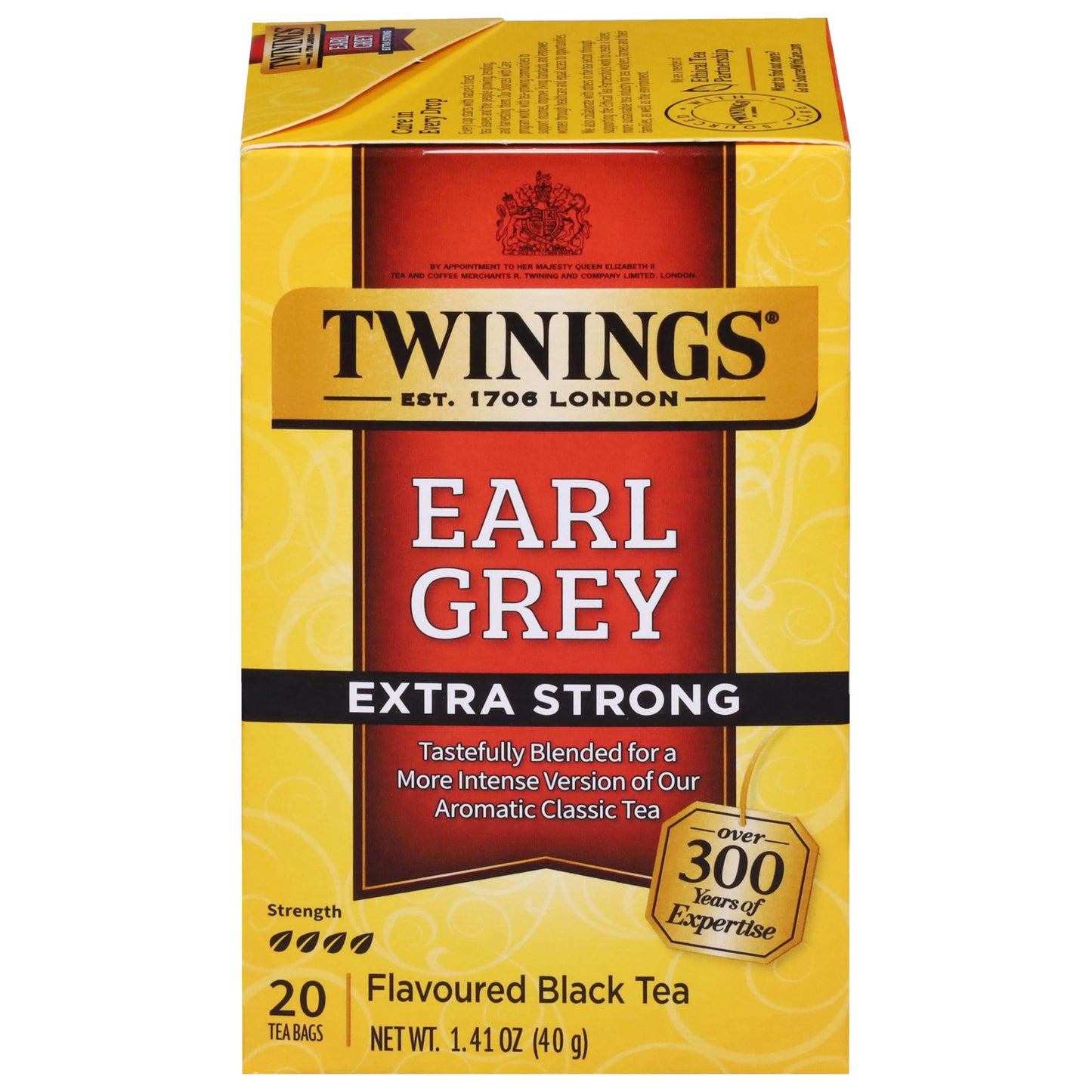 Twinings English Breakfast Black Tea Individually Wrapped Bags, 100 Count (Pack of 1), Smooth, Flavourful, and Robust, Caffeinated, Enjoy Hot or Iced, 100 Teabags