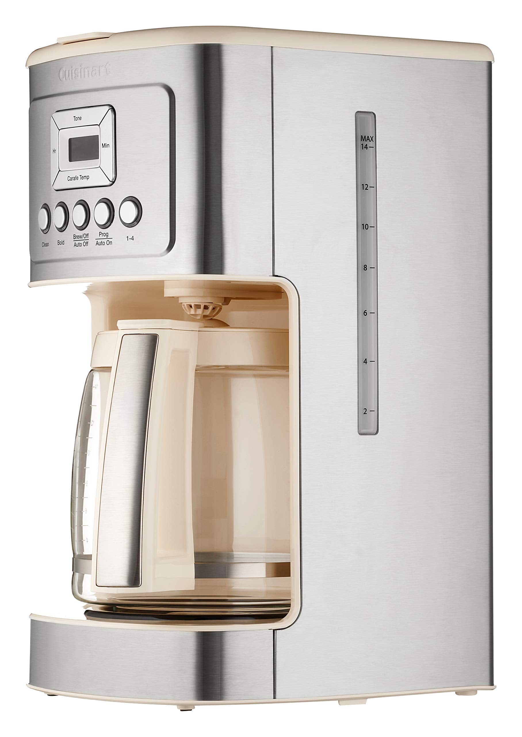 Cuisinart 14-Cup Coffee Maker, Programmable PerfecTemp Glass Carafe Coffee Machine with 1-4 Cup Setting, Brew Strength Control and Brew Pause, Stainless Steel, DCC-3200NAS