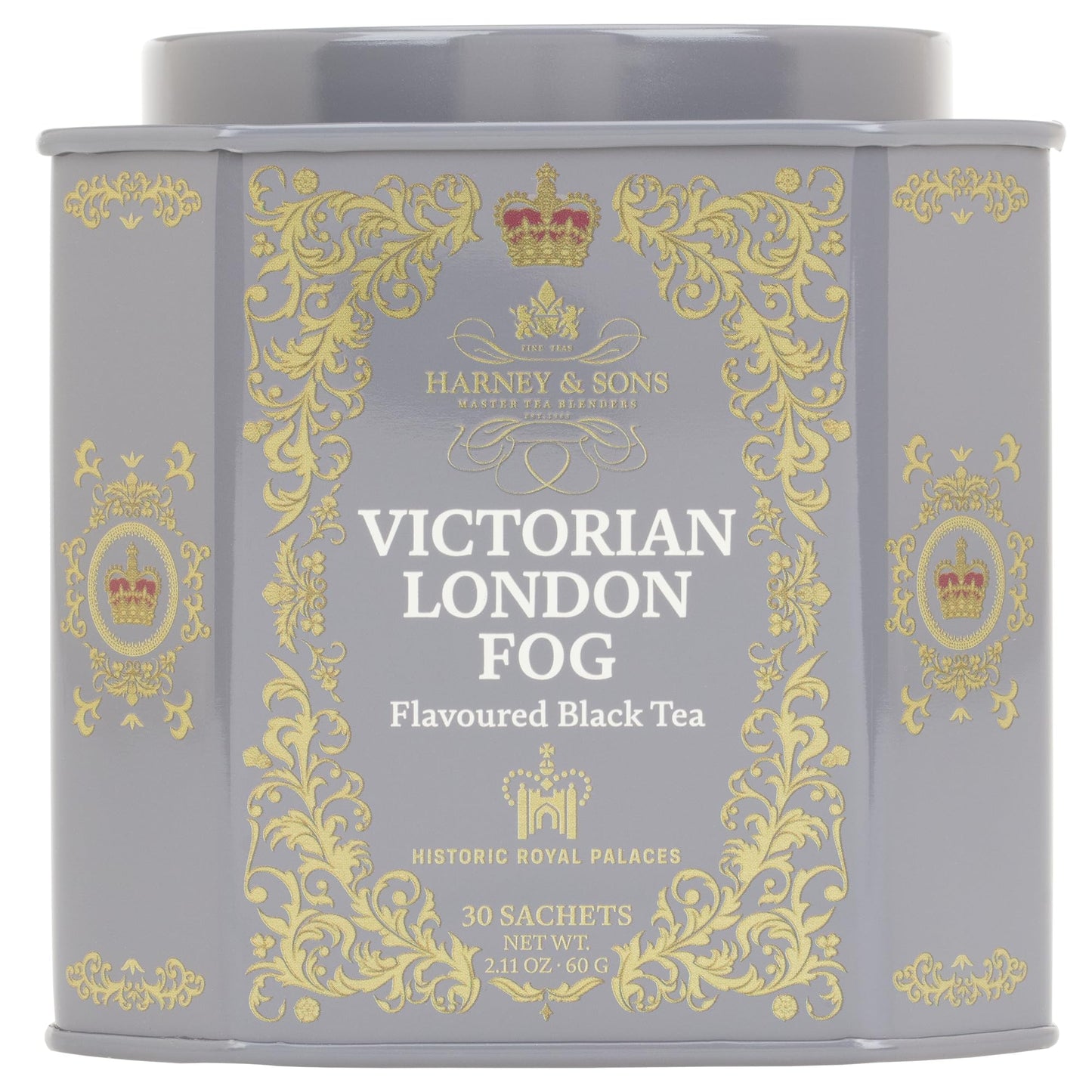 Harney & Sons Tower of London Black Tea with Stone Fruit, Bergamot and Honey Flavors | 30 sachets, Historic Royal Palaces Collection (Tin Design May Vary)