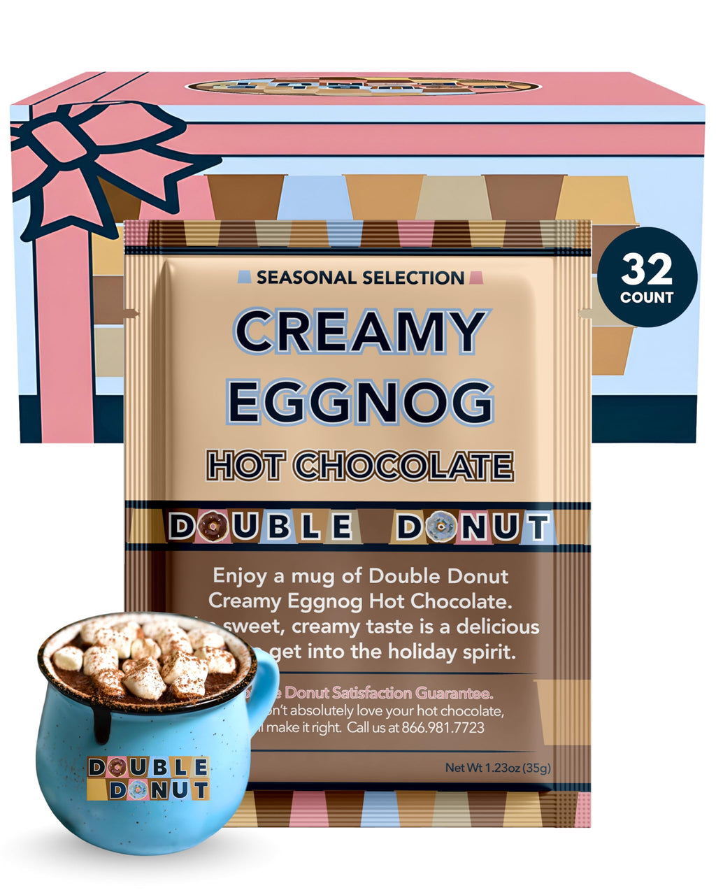 Gourmet Hot Cocoa Mix Variety Pack - Classic, Chocolate Raspberry, Salted Caramel, & Peppermint Hot Chocolate Mix Sets - 32 Count