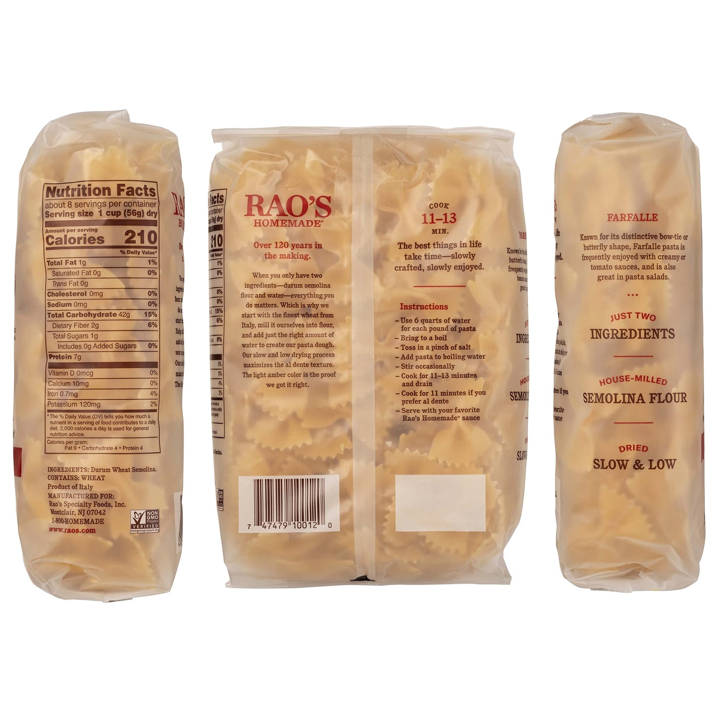 Raos Pasta Fusilli 16 OZ