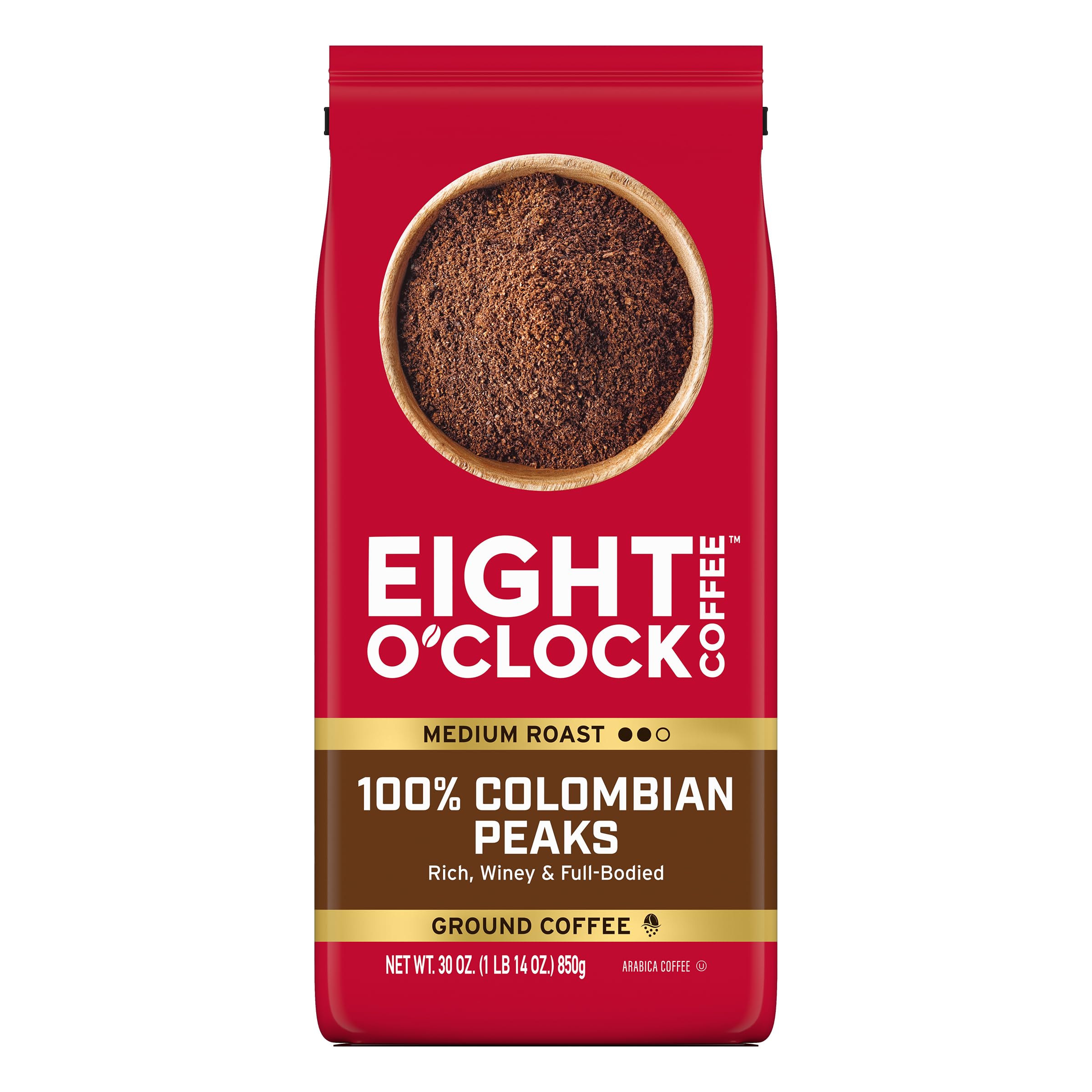 Eight O'Clock Coffee The Original Ground Coffee, Medium Roast, 32 Ounce (Pack of 1) - Sweet, Fruity, Well Balanced