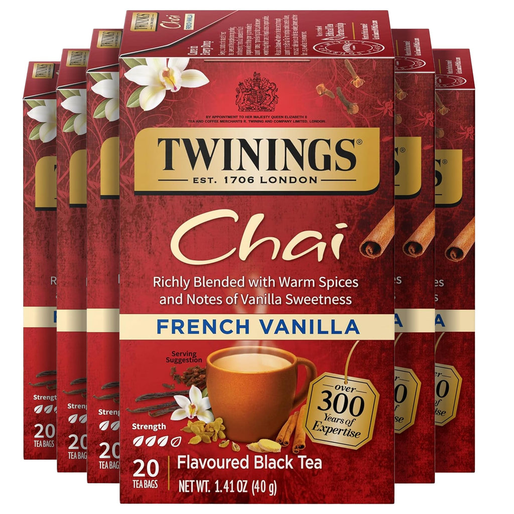Twinings English Breakfast Black Tea Individually Wrapped Bags, 100 Count (Pack of 1), Smooth, Flavourful, and Robust, Caffeinated, Enjoy Hot or Iced, 100 Teabags