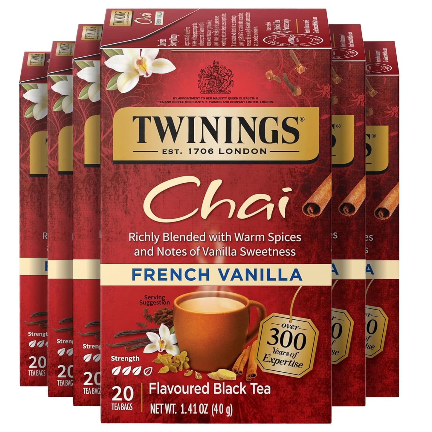 Twinings English Breakfast Black Tea Individually Wrapped Bags, 100 Count (Pack of 1), Smooth, Flavourful, and Robust, Caffeinated, Enjoy Hot or Iced, 100 Teabags