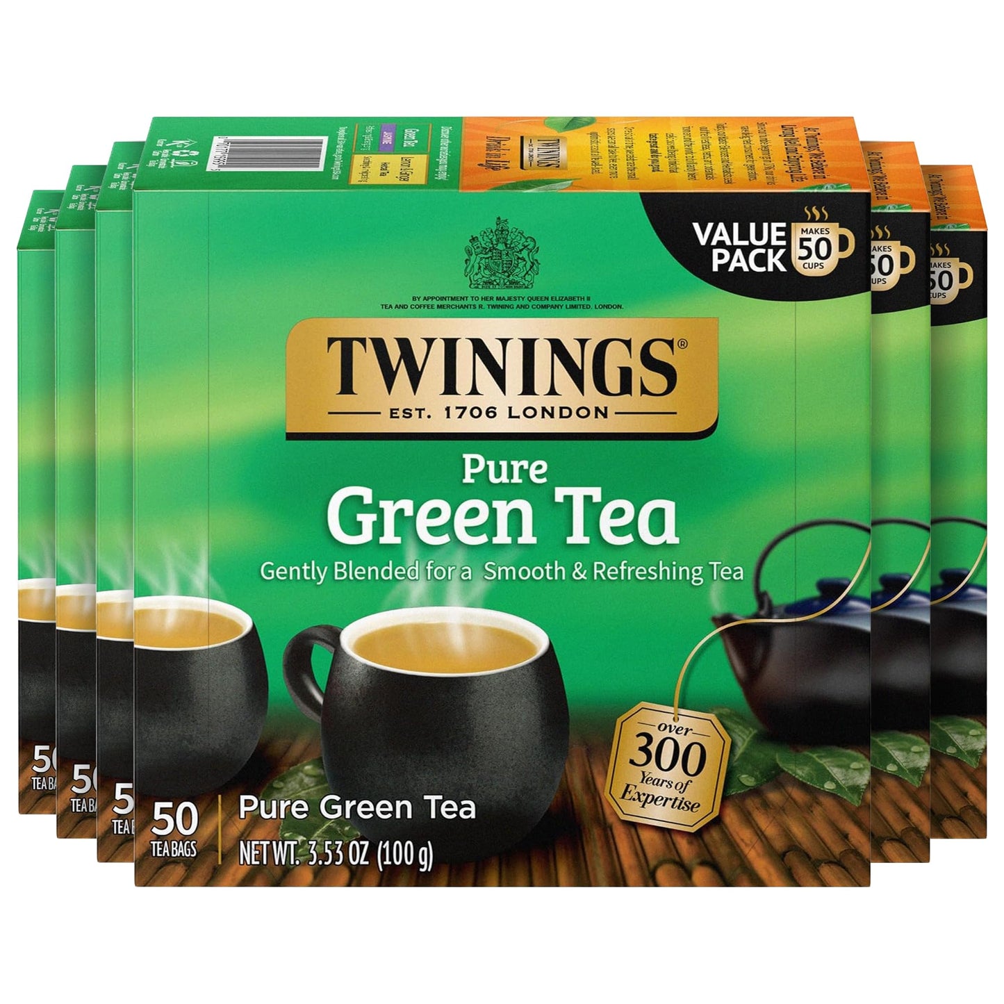 Twinings English Breakfast Black Tea Individually Wrapped Bags, 100 Count (Pack of 1), Smooth, Flavourful, and Robust, Caffeinated, Enjoy Hot or Iced, 100 Teabags
