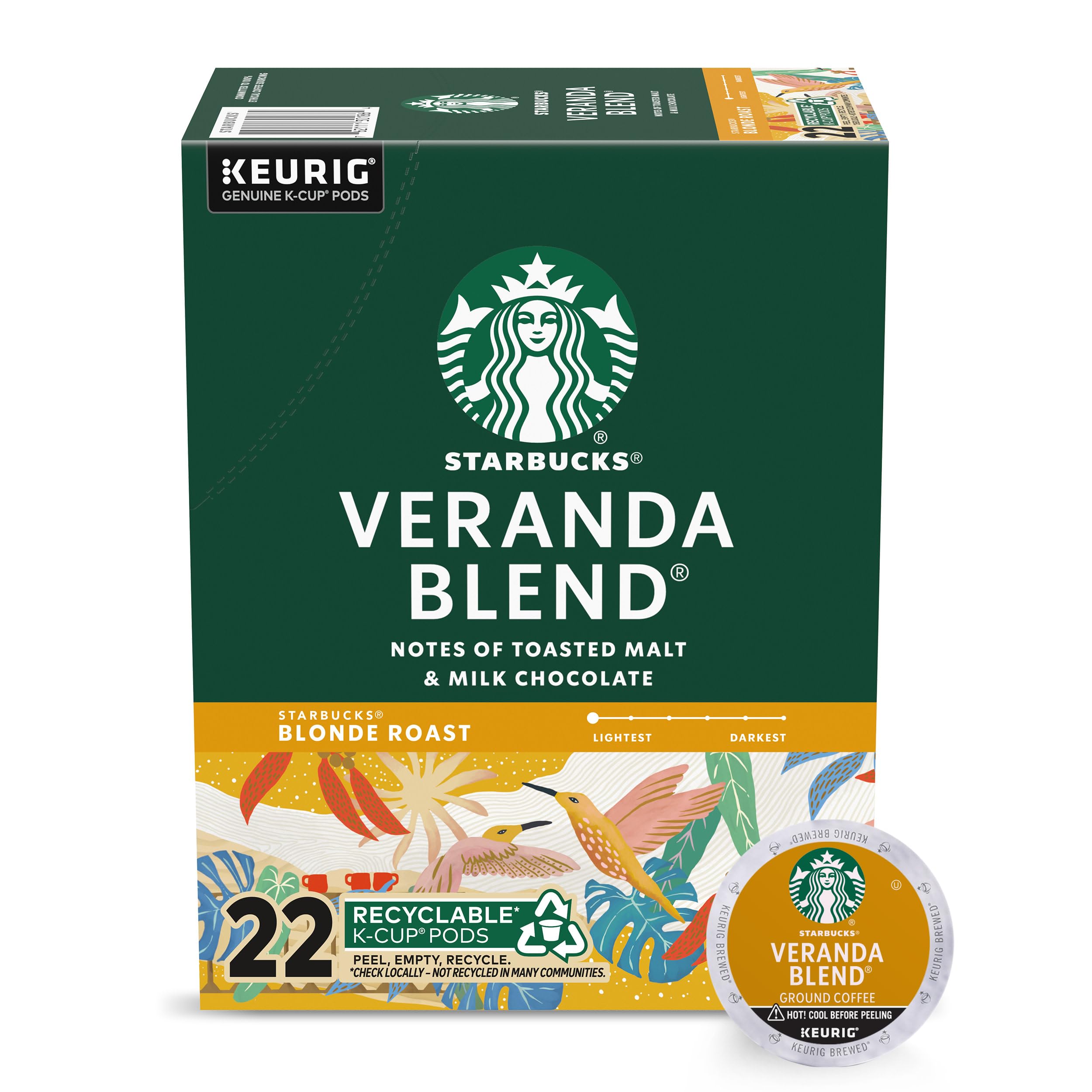 Starbucks Coffee K-Cup Pods,  Flavored Selection Coffee, Naturally Flavored, 100% Arabica, 6 Boxes (60 Pods Total)