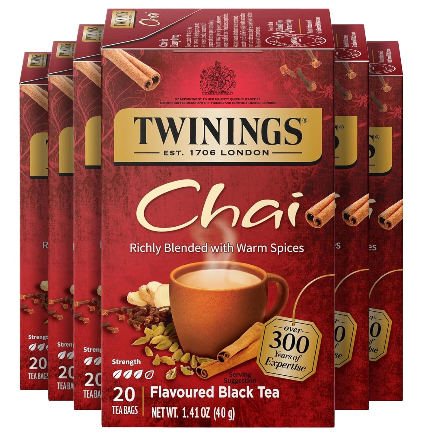 Twinings English Breakfast Black Tea Individually Wrapped Bags, 100 Count (Pack of 1), Smooth, Flavourful, and Robust, Caffeinated, Enjoy Hot or Iced, 100 Teabags