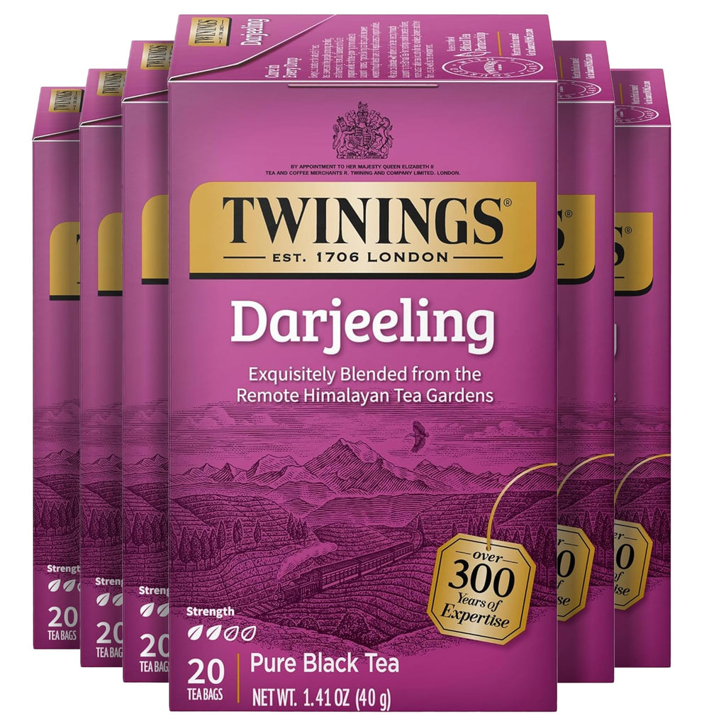 Twinings English Breakfast Black Tea Individually Wrapped Bags, 100 Count (Pack of 1), Smooth, Flavourful, and Robust, Caffeinated, Enjoy Hot or Iced, 100 Teabags