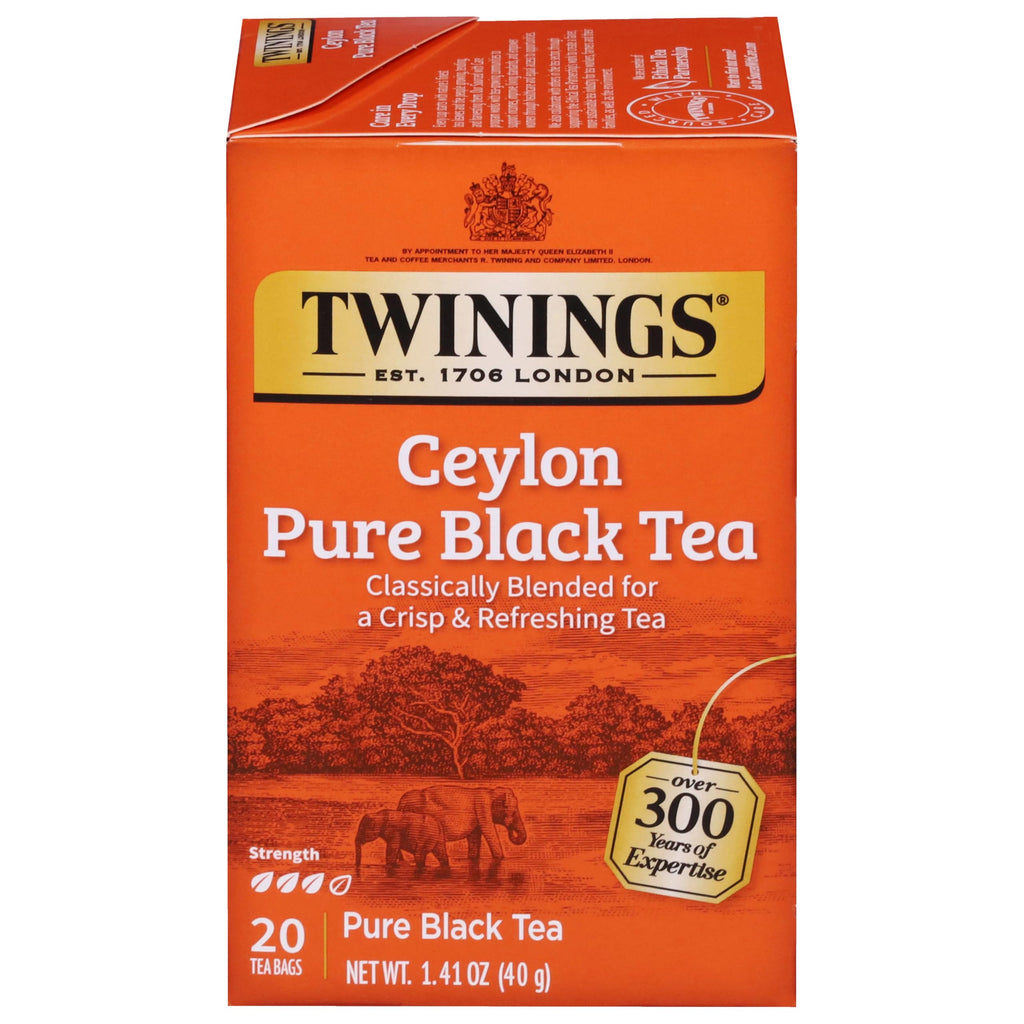 Twinings English Breakfast Black Tea Individually Wrapped Bags, 100 Count (Pack of 1), Smooth, Flavourful, and Robust, Caffeinated, Enjoy Hot or Iced, 100 Teabags