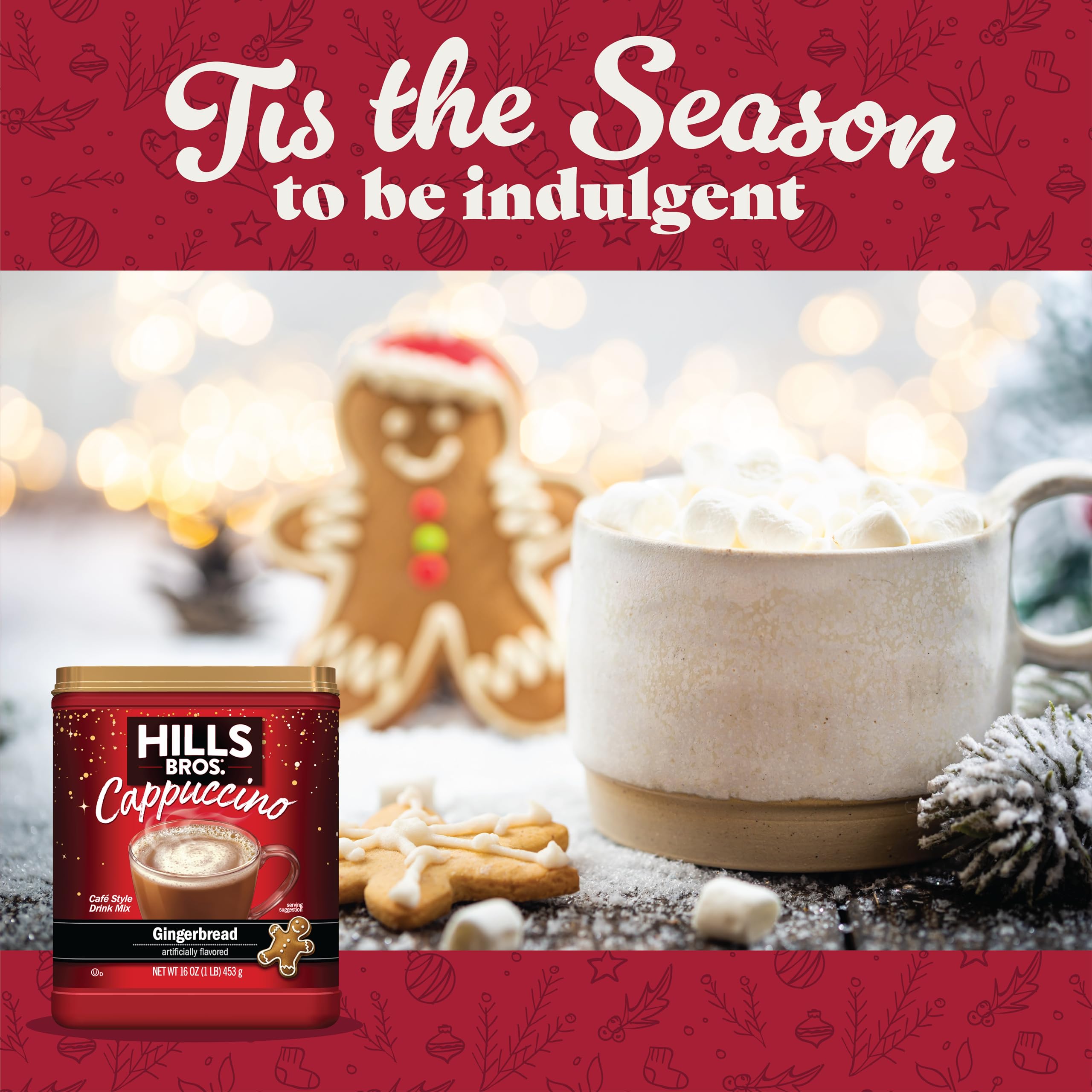 Hills Bros. Cappuccino Mix – Rich, Frothy Coffeehouse-Tasting Instant Drink Mix – Quick and Easy Preparation – Perfect for Hot & Iced Drinks & Creaming Coffee – Rich Variety Pack, 2 Packs of 16oz & 1 Pack of 14oz