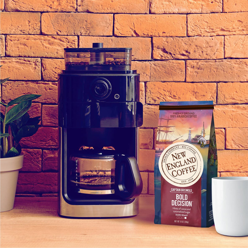 New England Coffee Breakfast Blend Medium Roast Ground Coffee, 12oz Bag (Pack of 1)