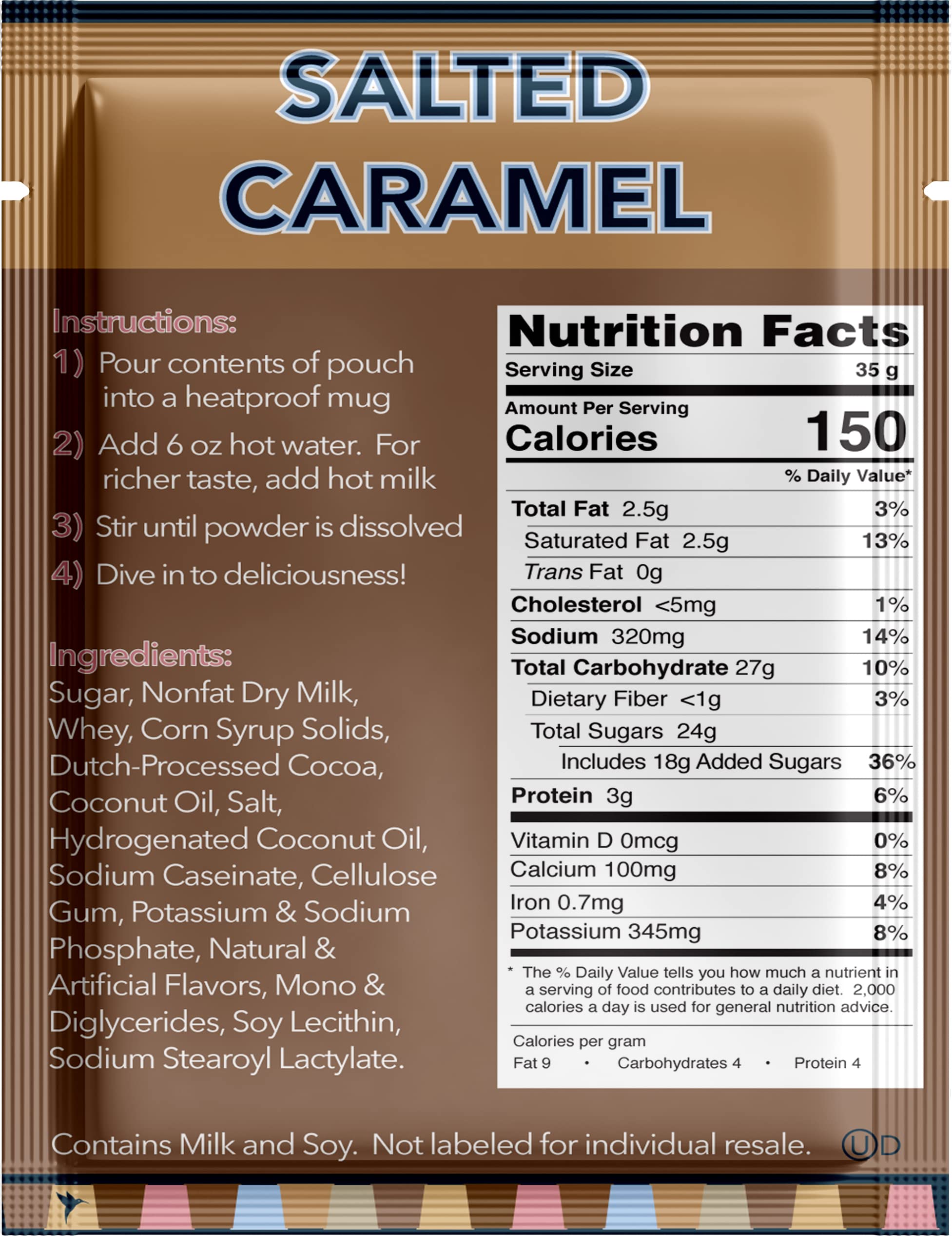 Gourmet Hot Cocoa Mix Variety Pack - Classic, Chocolate Raspberry, Salted Caramel, & Peppermint Hot Chocolate Mix Sets - 32 Count