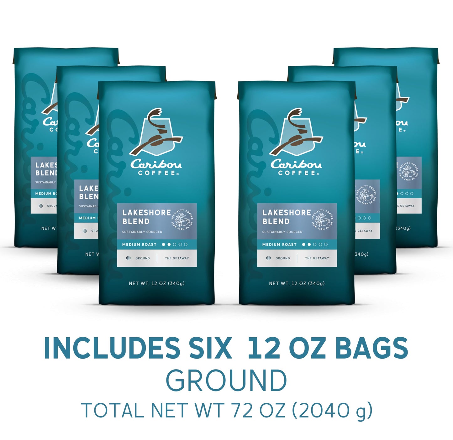 Caribou Coffee, Light Roast Ground Coffee - Daybreak Morning Blend 20 Ounce Bag