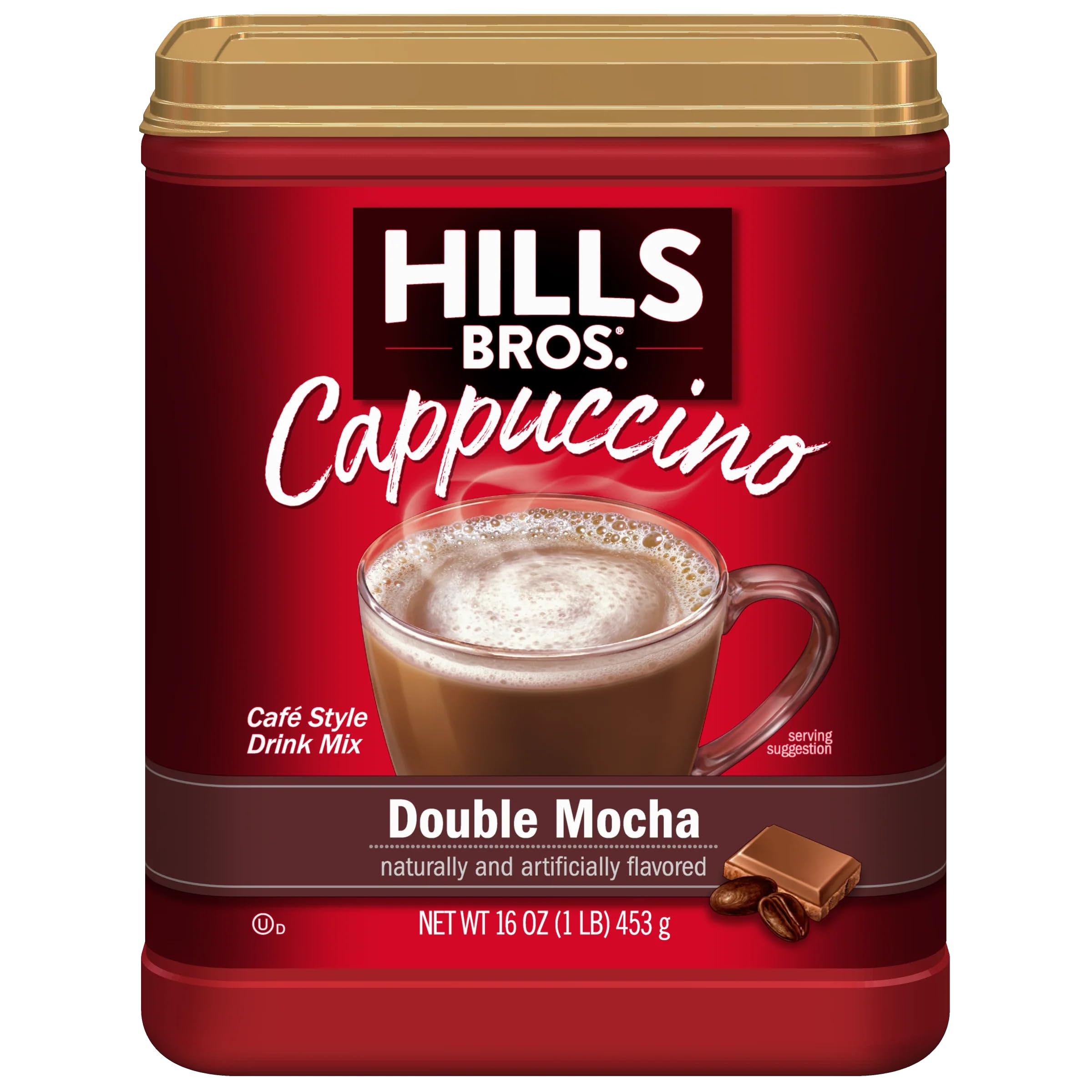 Hills Bros. Cappuccino Mix – Rich, Frothy Coffeehouse-Tasting Instant Drink Mix – Quick and Easy Preparation – Perfect for Hot & Iced Drinks & Creaming Coffee – Rich Variety Pack, 2 Packs of 16oz & 1 Pack of 14oz