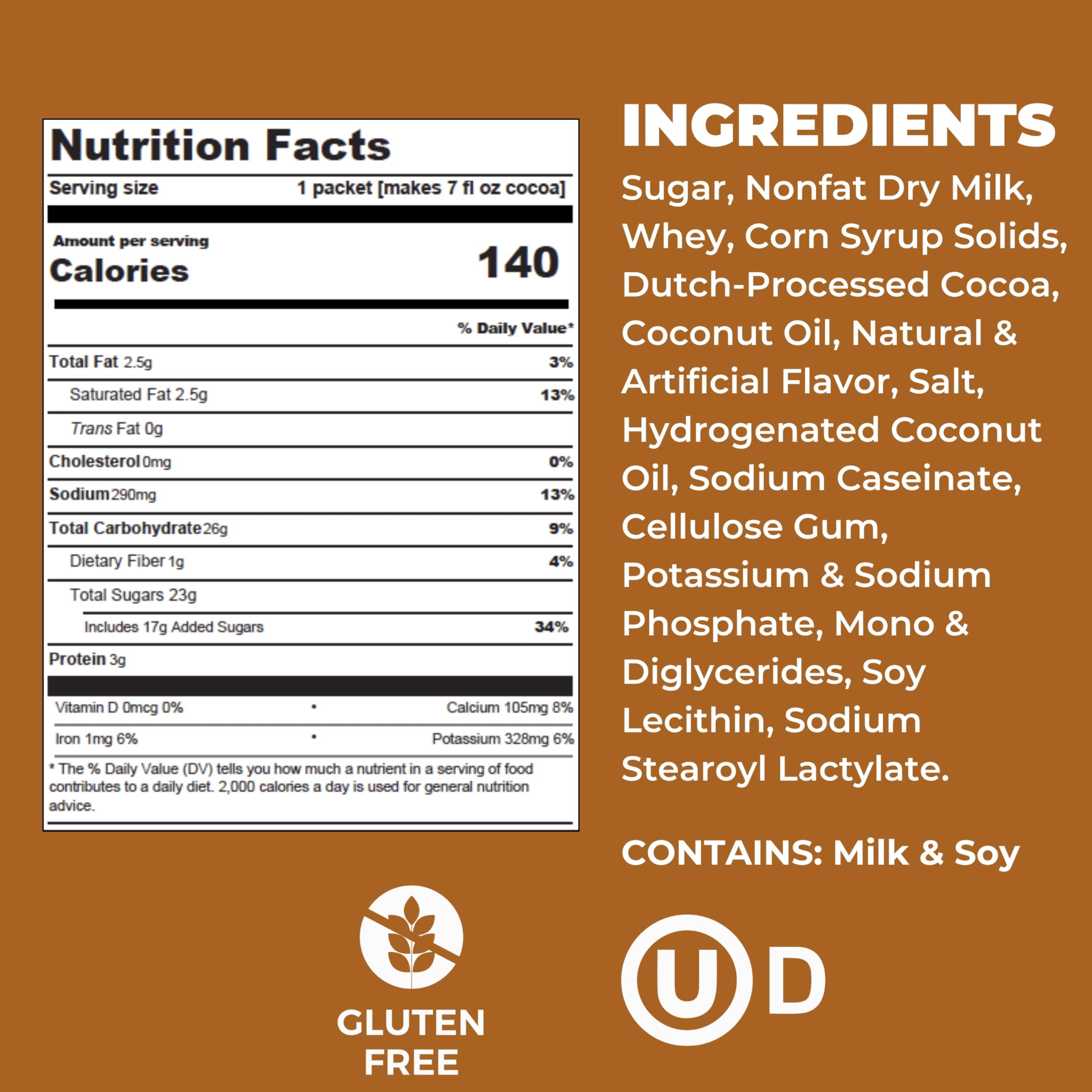 Cocoa Classics Arctic White Cocoa Mix, Hot Chocolate, Made with Nonfat Milk, Just Add Hot Water, Make Hot or Iced Cocoa, Gluten Free, 1.25oz Packets (Pack of 36)