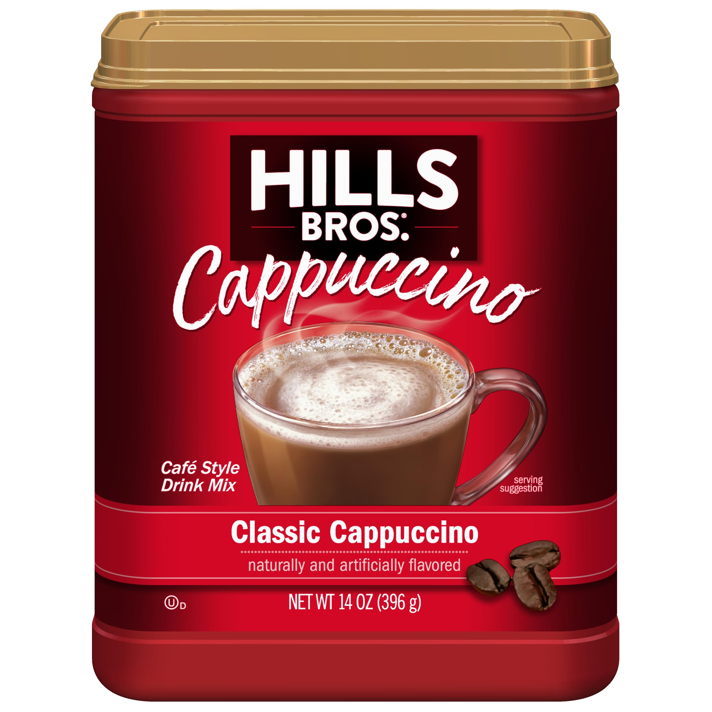 Hills Bros. Cappuccino Mix – Rich, Frothy Coffeehouse-Tasting Instant Drink Mix – Quick and Easy Preparation – Perfect for Hot & Iced Drinks & Creaming Coffee – Rich Variety Pack, 2 Packs of 16oz & 1 Pack of 14oz