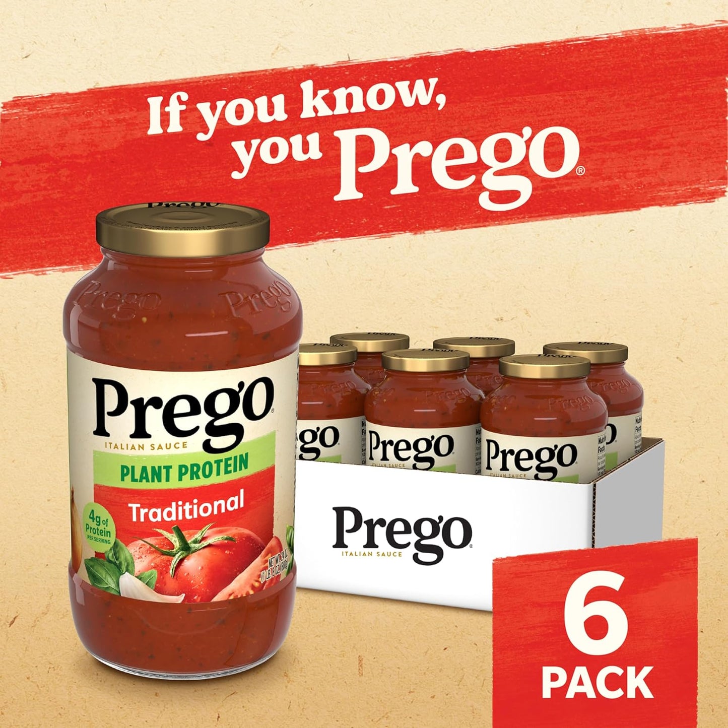Prego Traditional Pasta Sauce, 45 oz Jar