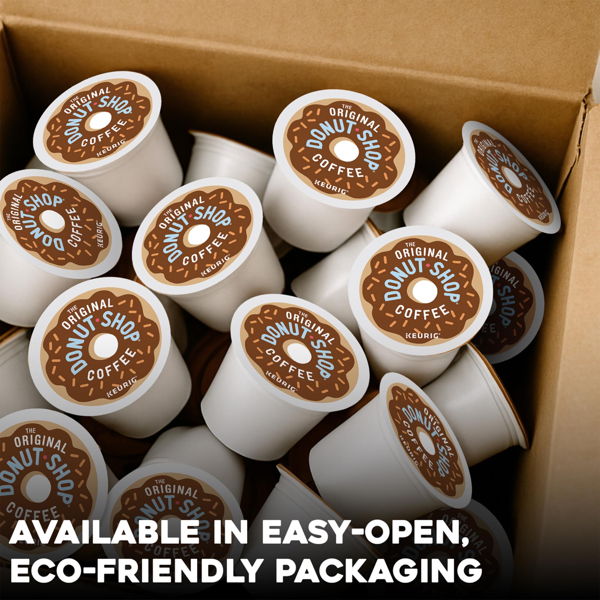 The Original Donut Shop Regular, Single-Serve Keurig K-Cup Pods, Medium Roast Coffee Pods, 32 Count