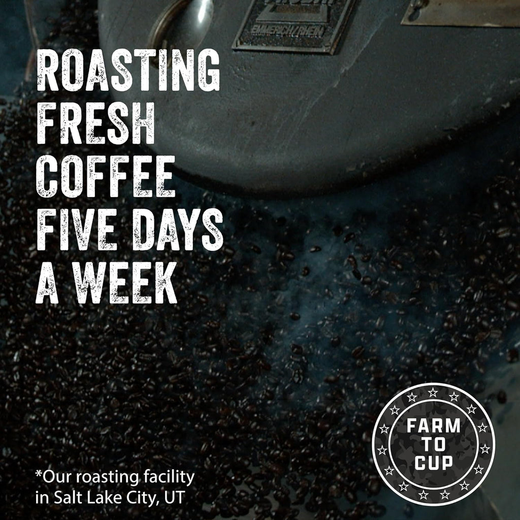 Black Rifle Coffee Company Just Black, 12oz Bag, Whole Bean Medium Roast - Roasted Blend Made from Arabica Beans - Colombian & Brazilian Beans - Veteran Founded & American Made