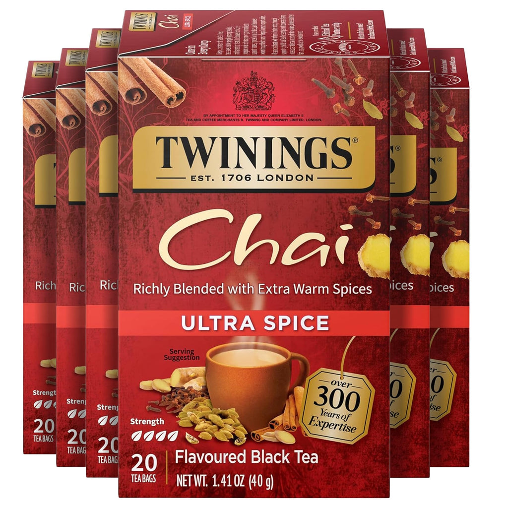 Twinings English Breakfast Black Tea Individually Wrapped Bags, 100 Count (Pack of 1), Smooth, Flavourful, and Robust, Caffeinated, Enjoy Hot or Iced, 100 Teabags