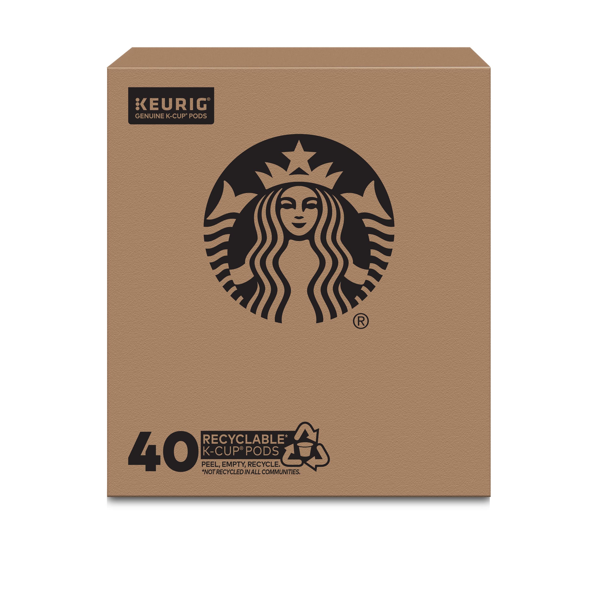 Starbucks Coffee K-Cup Pods,  Flavored Selection Coffee, Naturally Flavored, 100% Arabica, 6 Boxes (60 Pods Total)