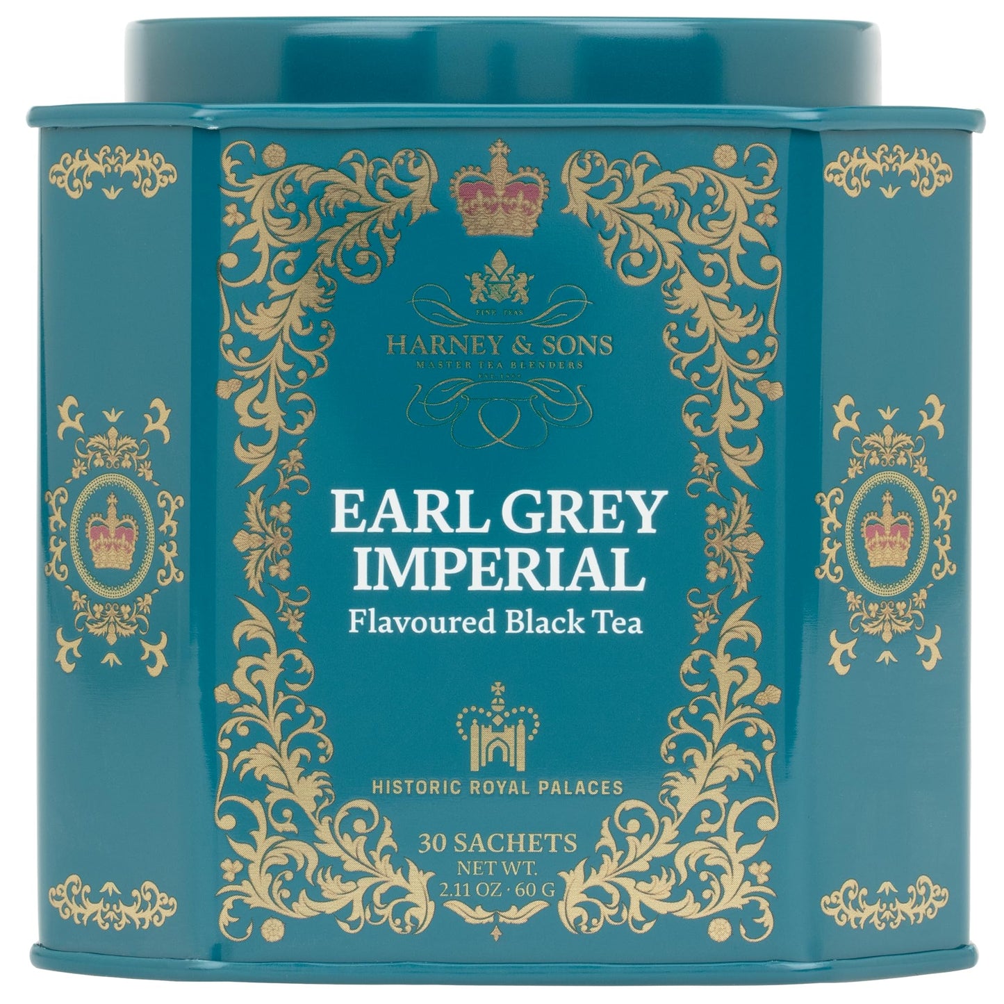 Harney & Sons Tower of London Black Tea with Stone Fruit, Bergamot and Honey Flavors | 30 sachets, Historic Royal Palaces Collection (Tin Design May Vary)