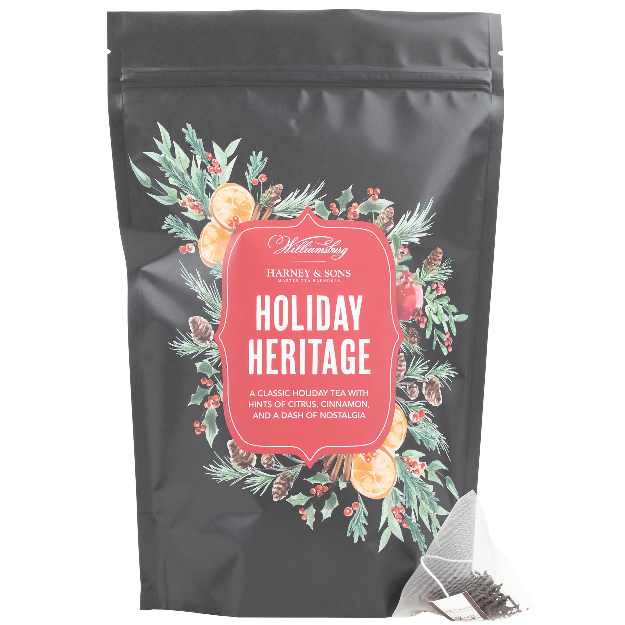 Harney & Sons Williamsburg Earl Grey, 20 sachets | Black Tea and Oolong Tea, with Bergamot Oil,
