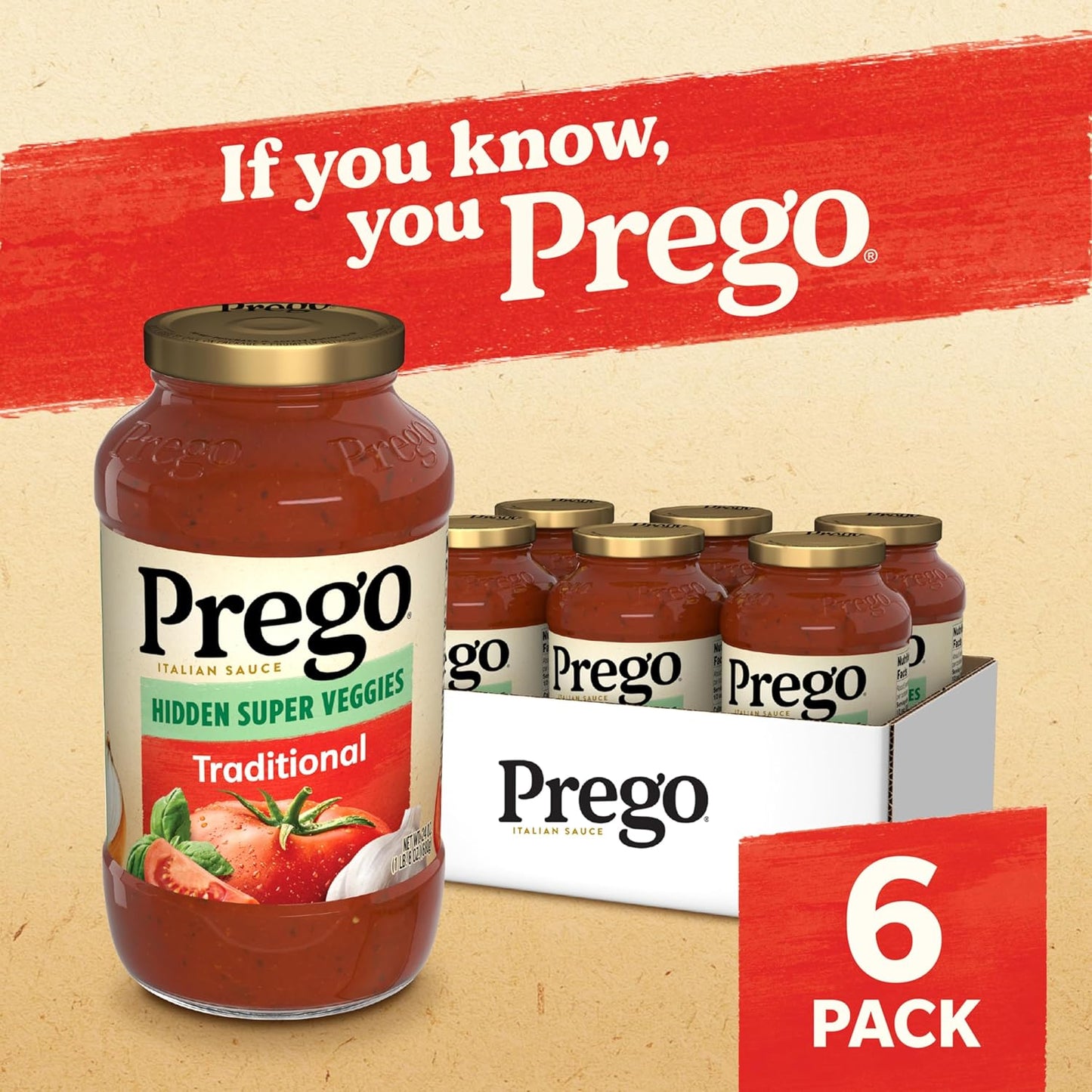 Prego Traditional Pasta Sauce, 45 oz Jar