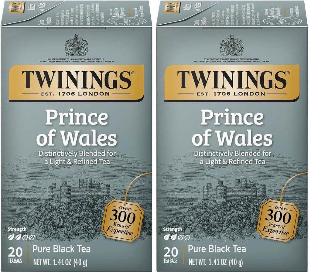 Twinings English Breakfast Black Tea Individually Wrapped Bags, 100 Count (Pack of 1), Smooth, Flavourful, and Robust, Caffeinated, Enjoy Hot or Iced, 100 Teabags