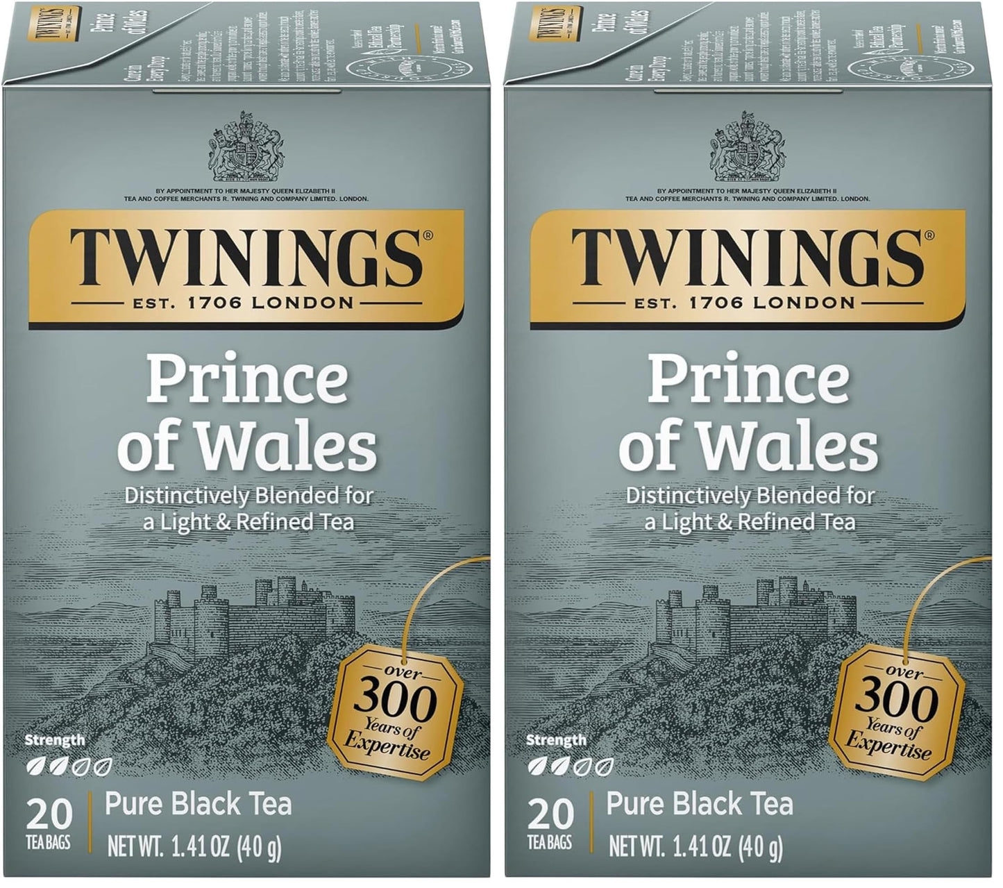 Twinings English Breakfast Black Tea Individually Wrapped Bags, 100 Count (Pack of 1), Smooth, Flavourful, and Robust, Caffeinated, Enjoy Hot or Iced, 100 Teabags