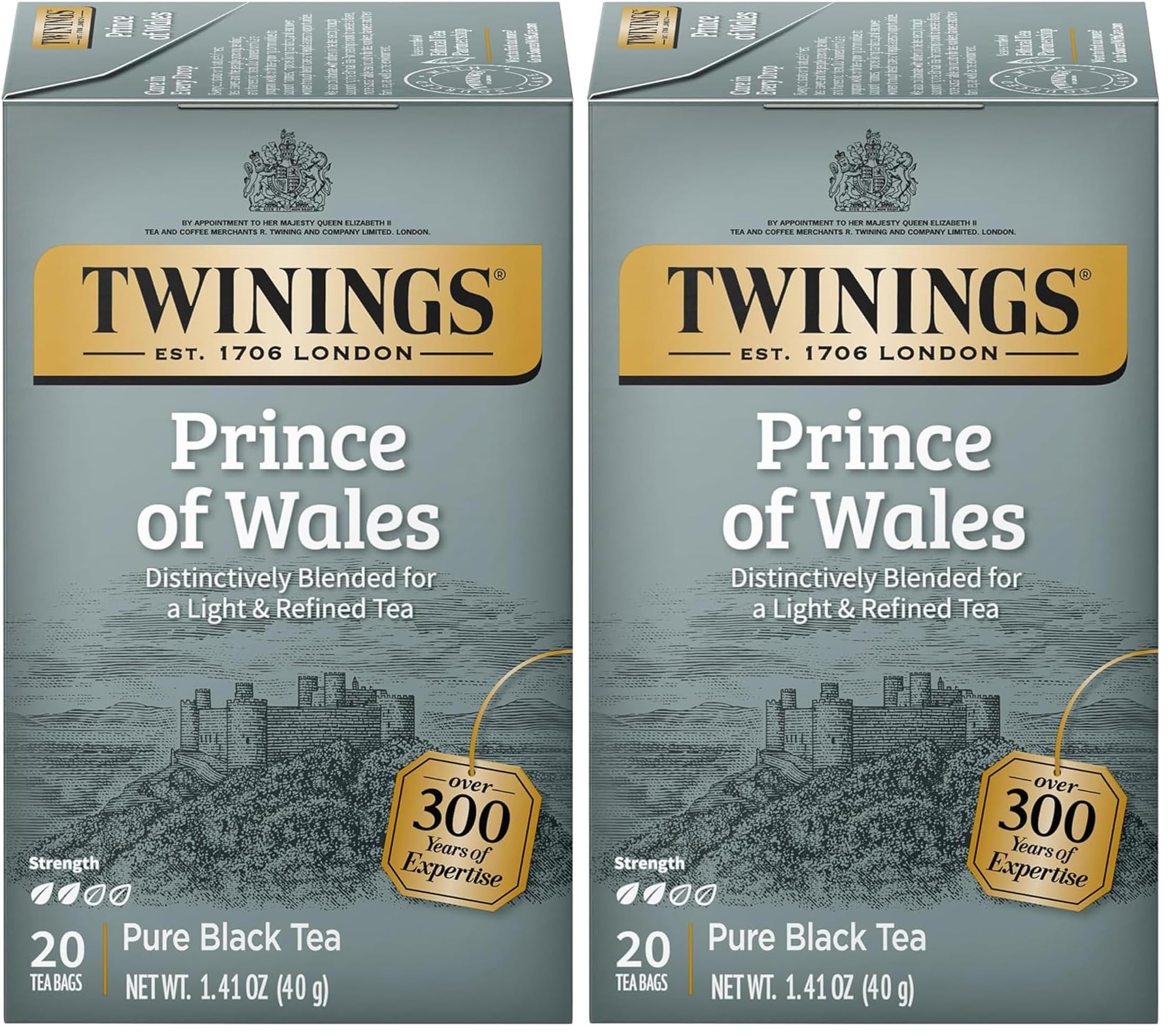 Twinings English Breakfast Black Tea Individually Wrapped Bags, 100 Count (Pack of 1), Smooth, Flavourful, and Robust, Caffeinated, Enjoy Hot or Iced, 100 Teabags