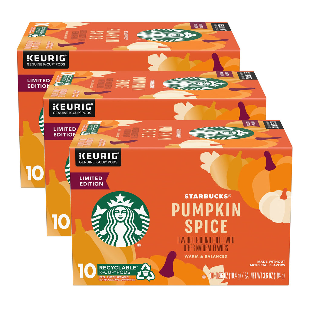 Starbucks Coffee K-Cup Pods,  Flavored Selection Coffee, Naturally Flavored, 100% Arabica, 6 Boxes (60 Pods Total)