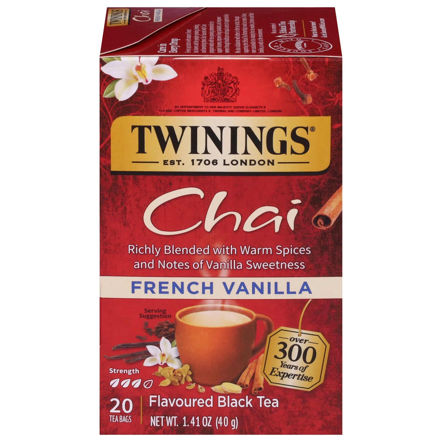 Twinings English Breakfast Black Tea Individually Wrapped Bags, 100 Count (Pack of 1), Smooth, Flavourful, and Robust, Caffeinated, Enjoy Hot or Iced, 100 Teabags