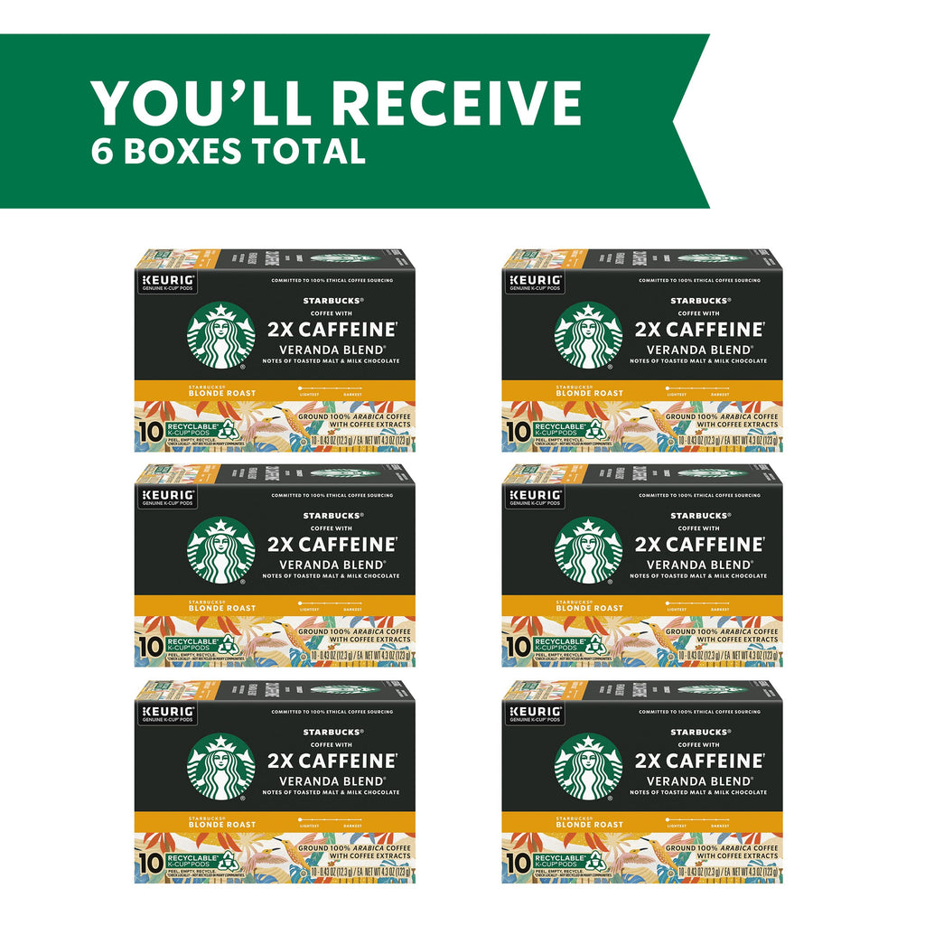 Starbucks Coffee K-Cup Pods,  Flavored Selection Coffee, Naturally Flavored, 100% Arabica, 6 Boxes (60 Pods Total)