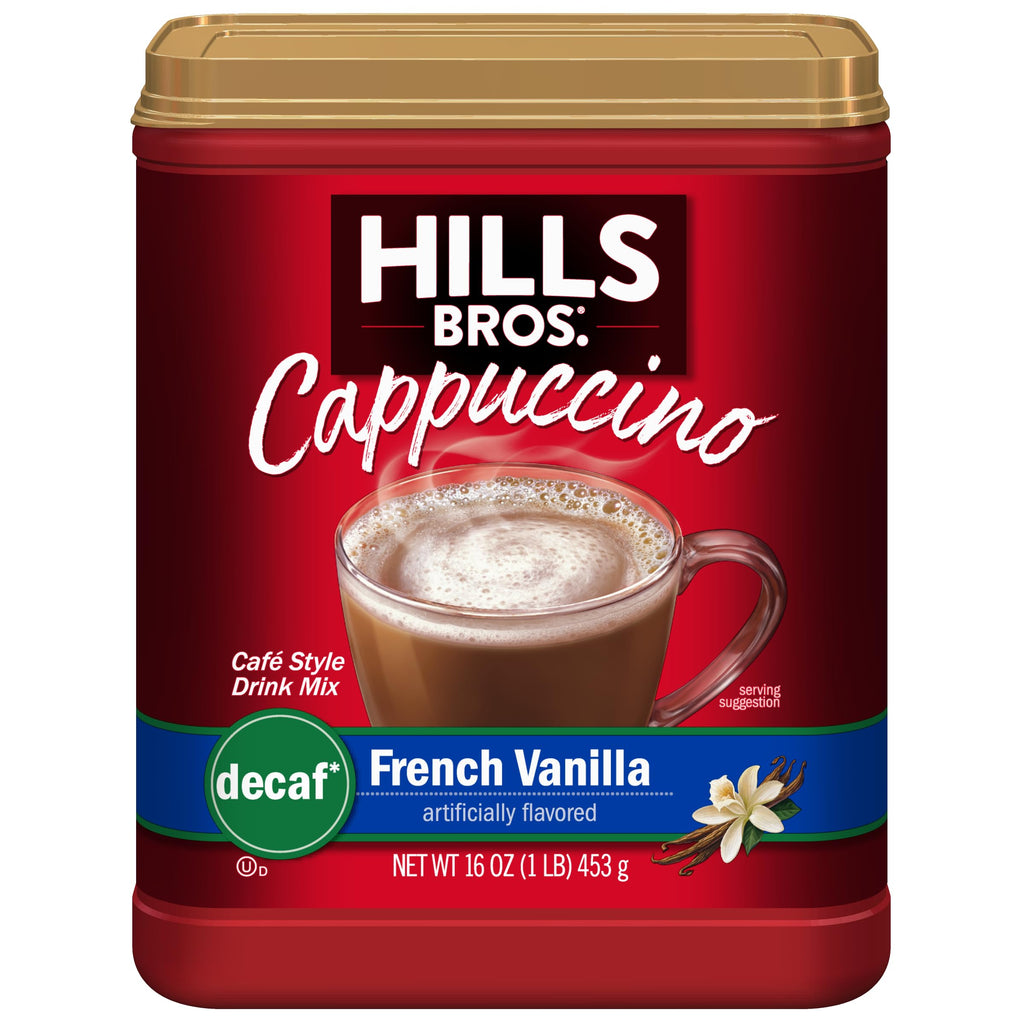 Hills Bros. Cappuccino Mix – Rich, Frothy Coffeehouse-Tasting Instant Drink Mix – Quick and Easy Preparation – Perfect for Hot & Iced Drinks & Creaming Coffee – Rich Variety Pack, 2 Packs of 16oz & 1 Pack of 14oz
